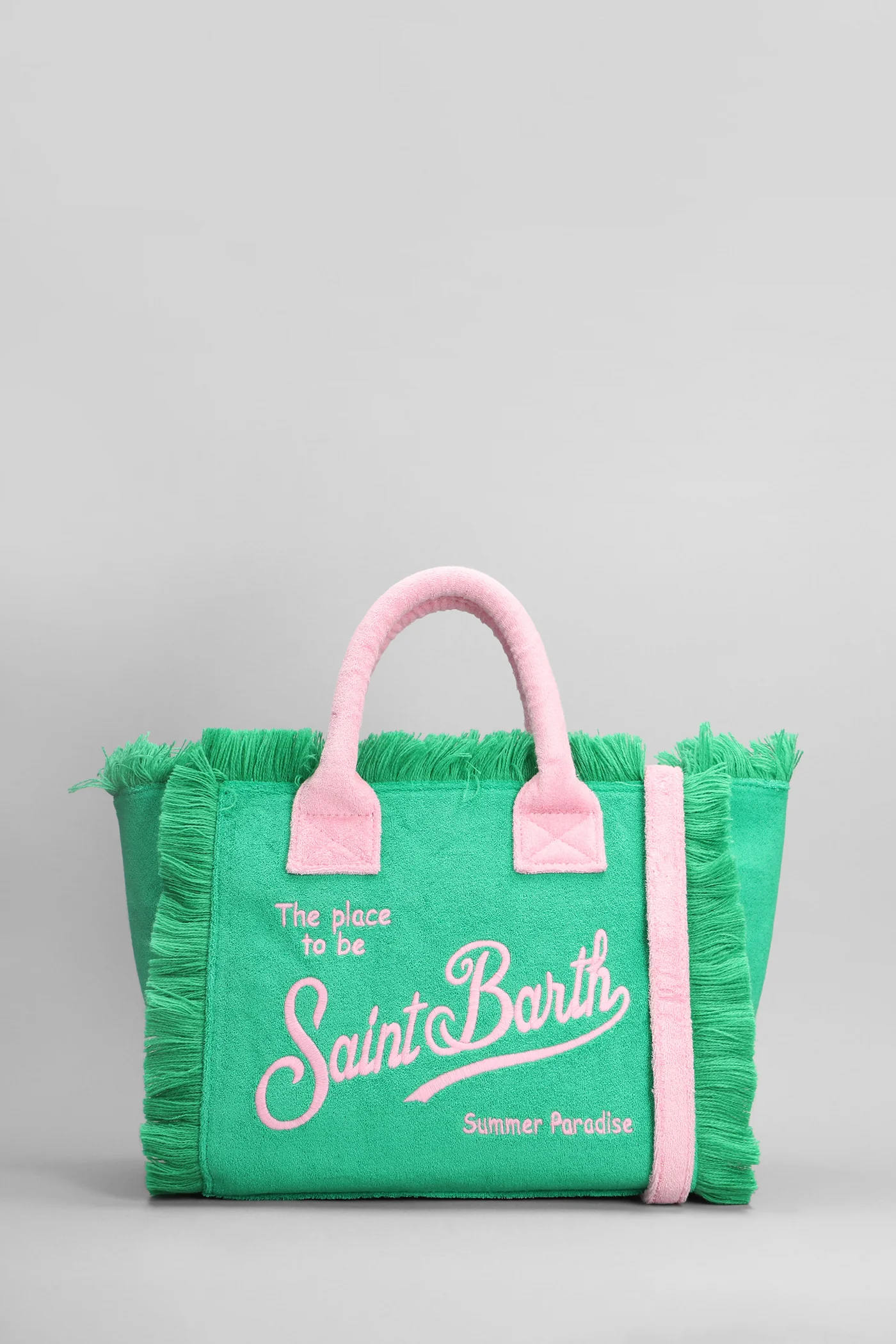Colette sponge Tote in green cotton