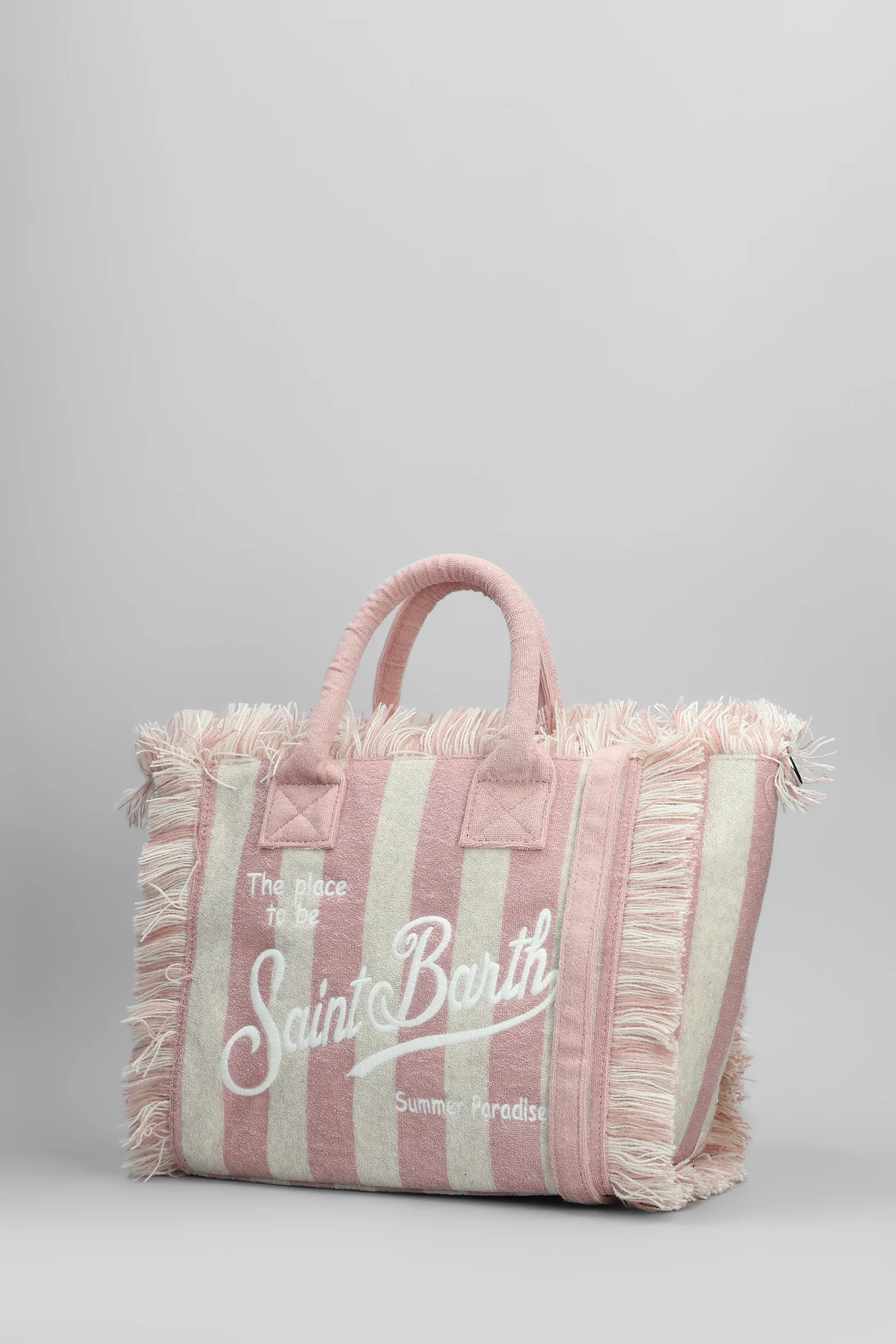 Colette sponge Tote in rose-pink cotton - Image 2