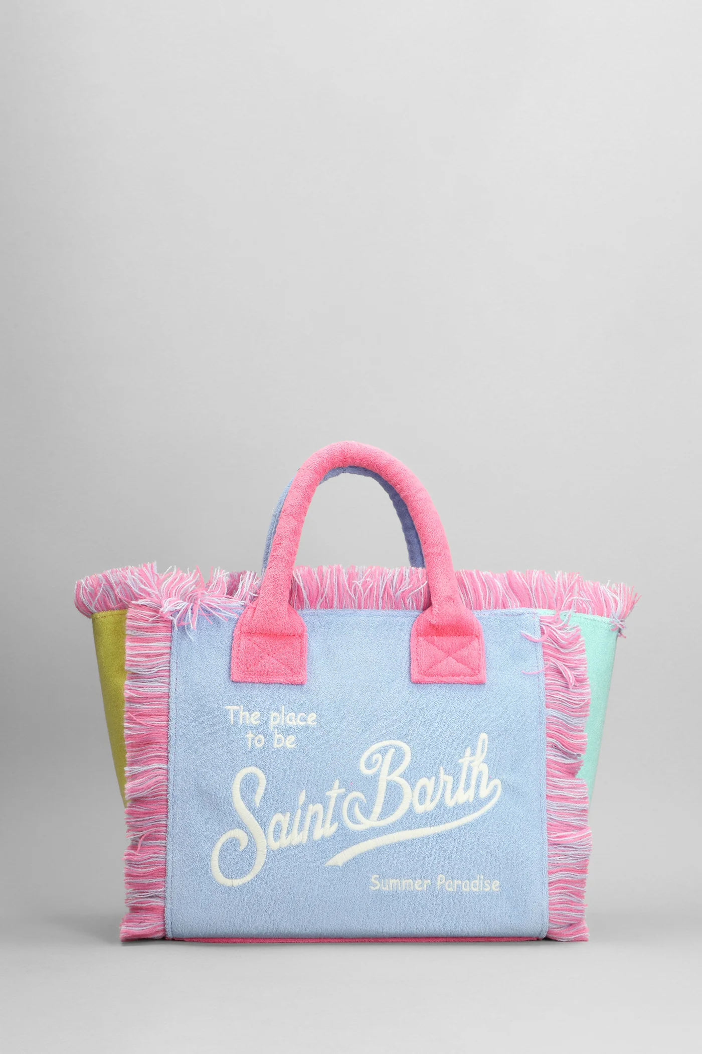 Colette sponge Tote in rose-pink cotton - Image 3