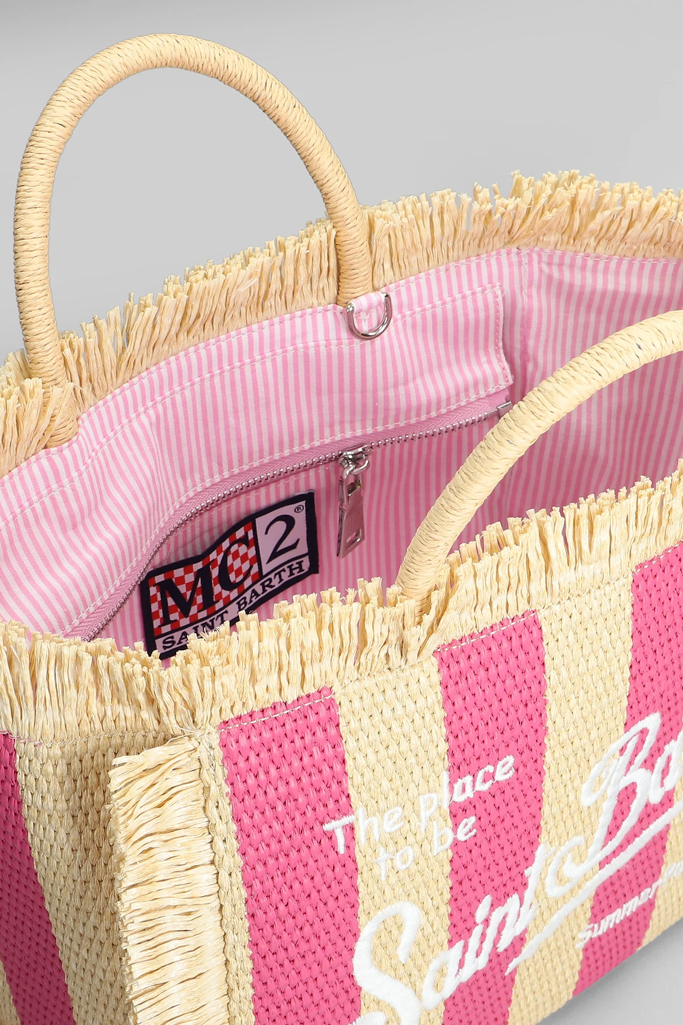 Colette straw n Tote in beige raffia - Image 4