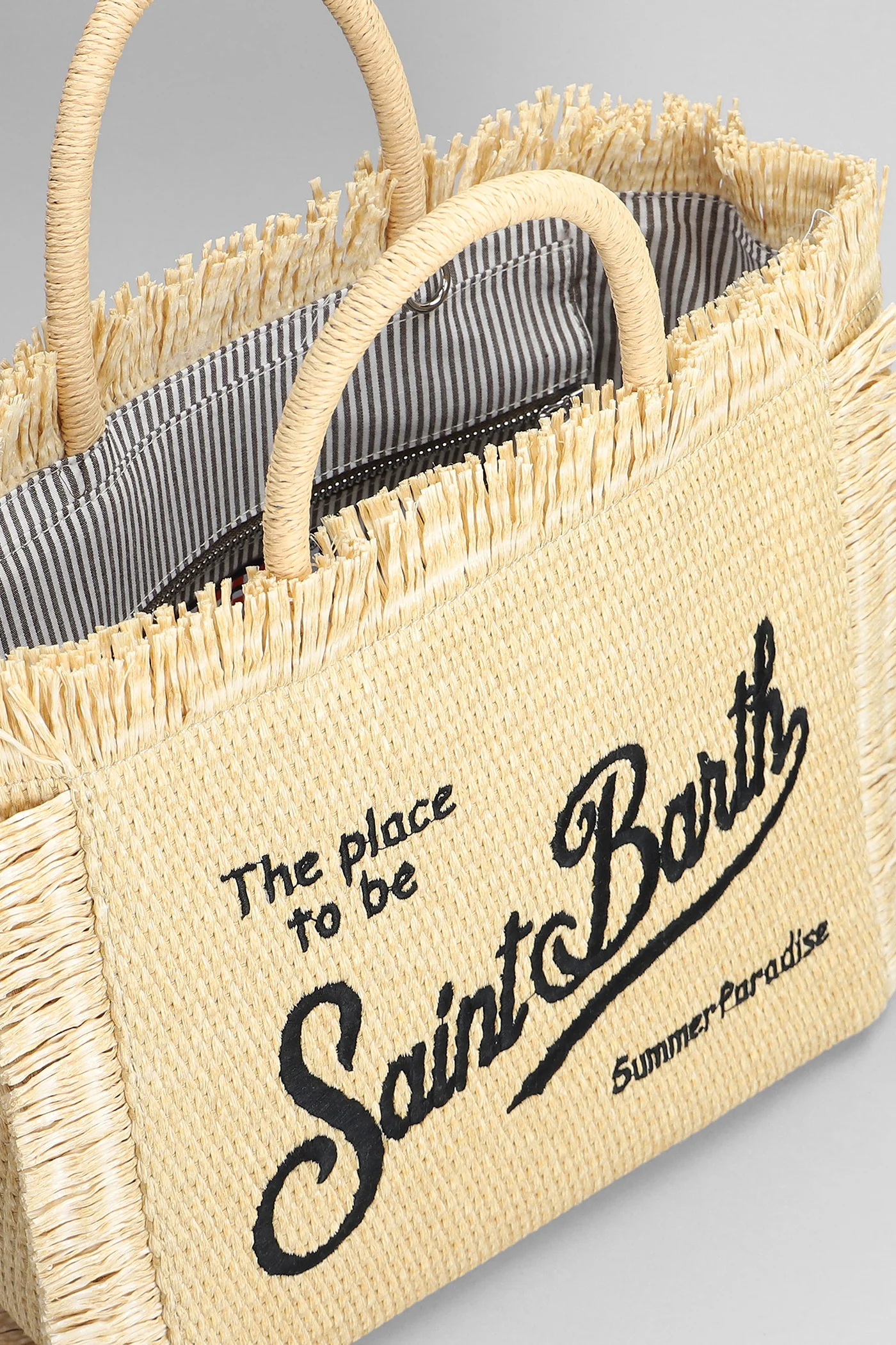 Colette straw n Tote in beige raffia - Image 4