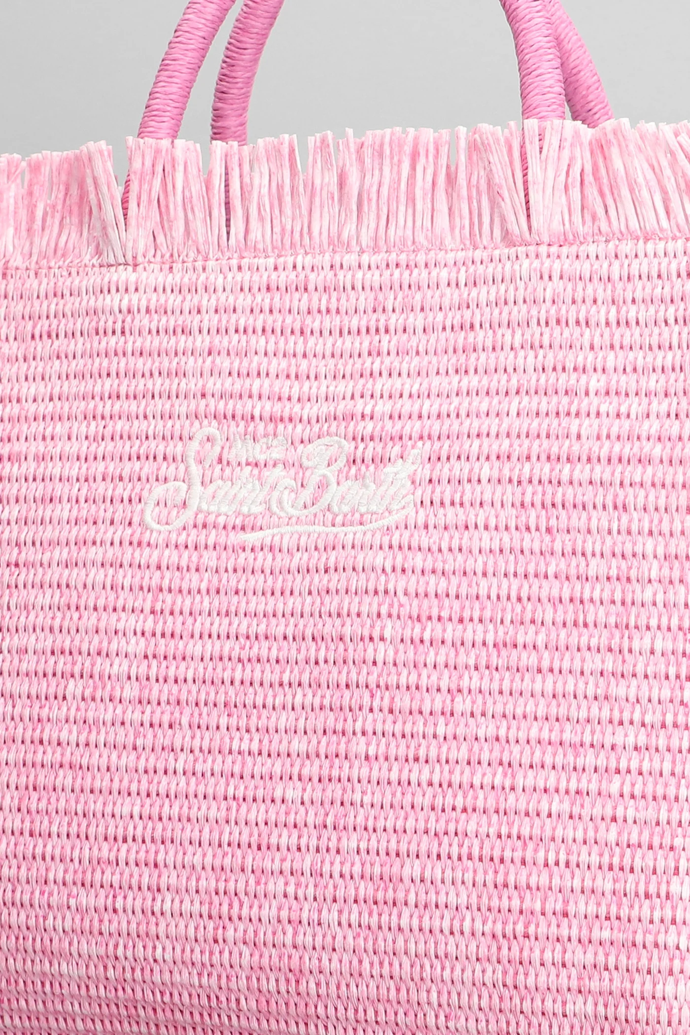 Colette straw n Tote in rose-pink raffia - Image 4