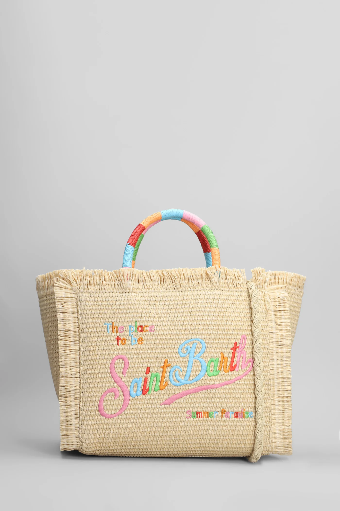 Colette straw Tote in beige raffia