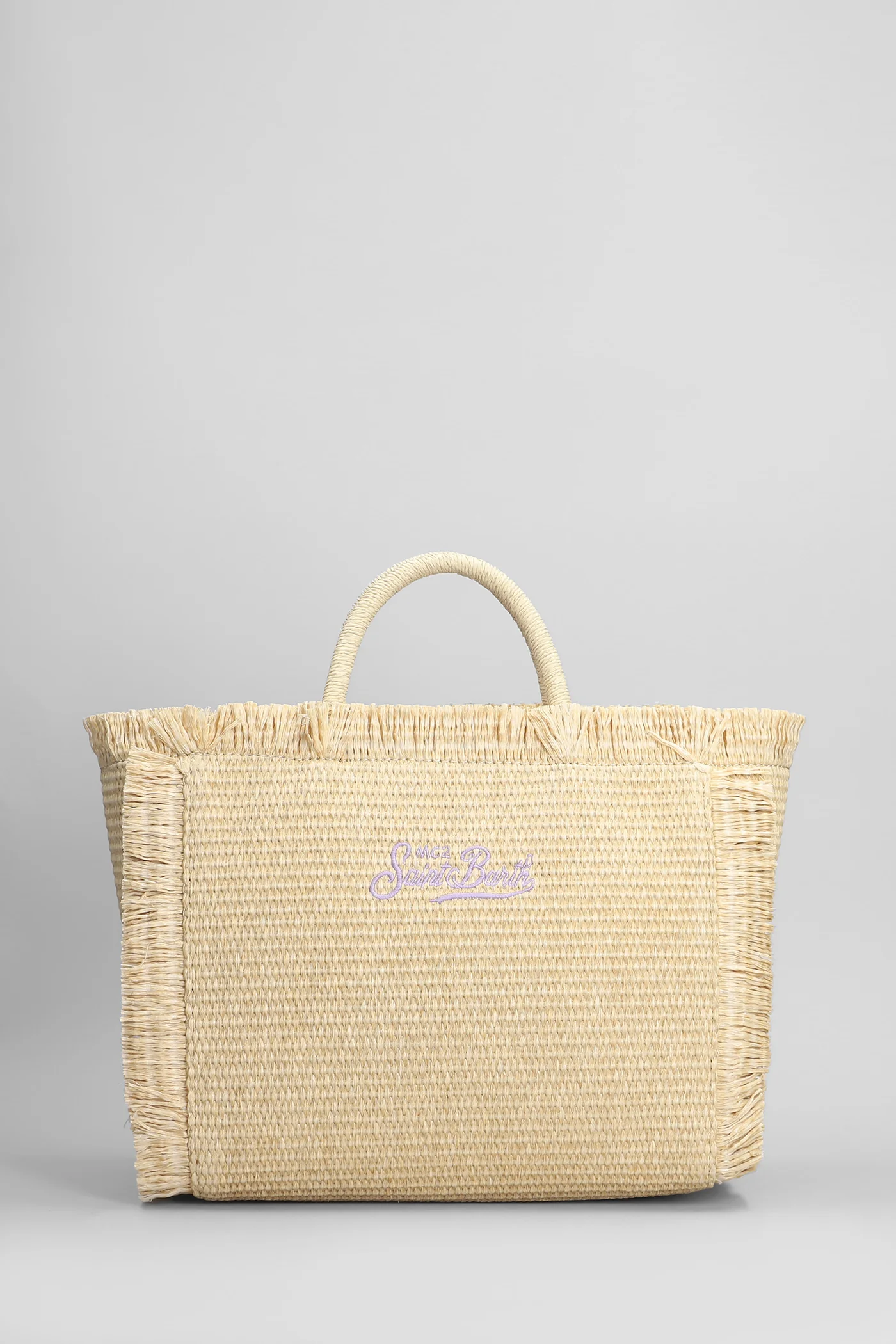 Colette straw Tote in beige raffia - Image 3