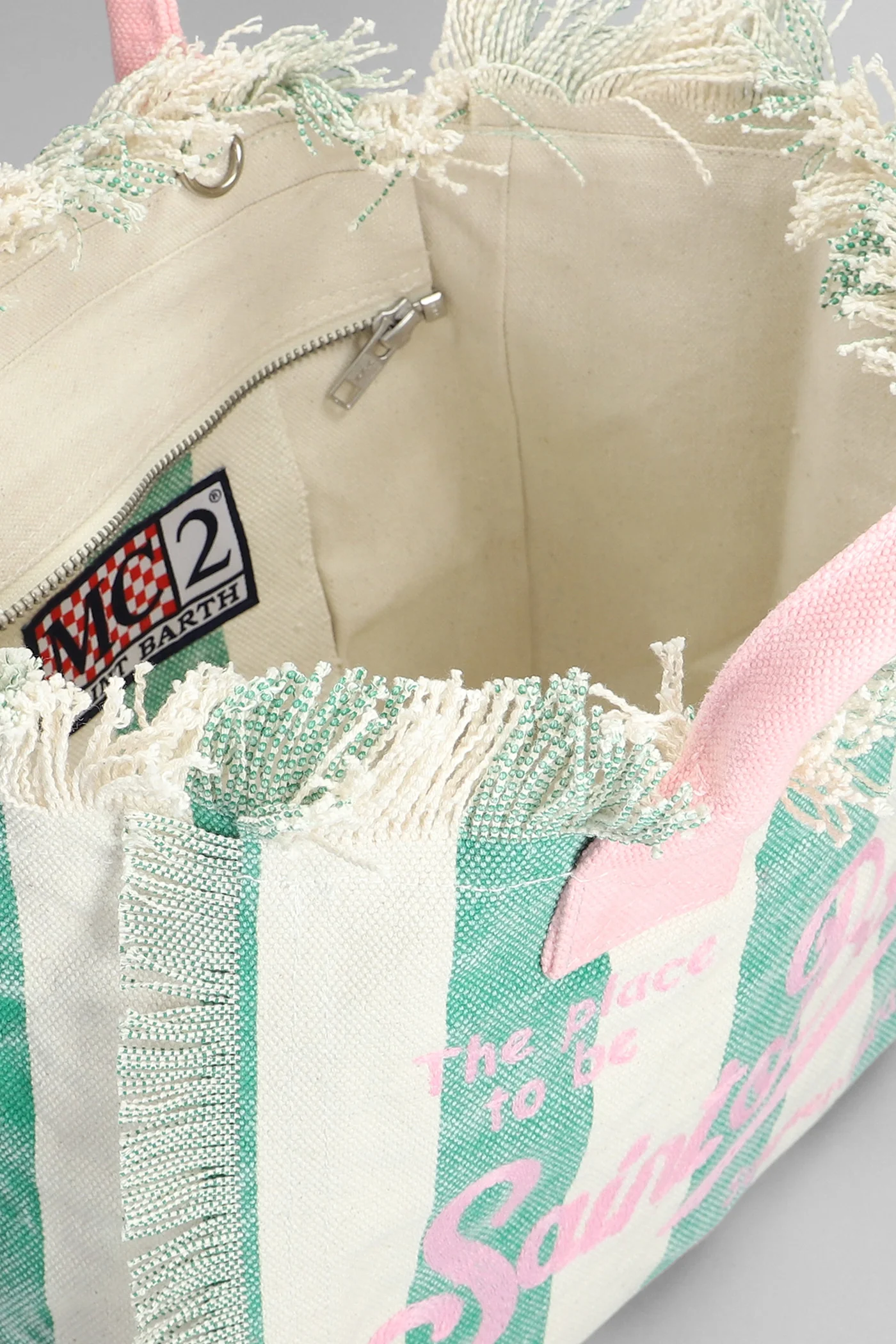 Colette Tote in beige cotton - Image 4