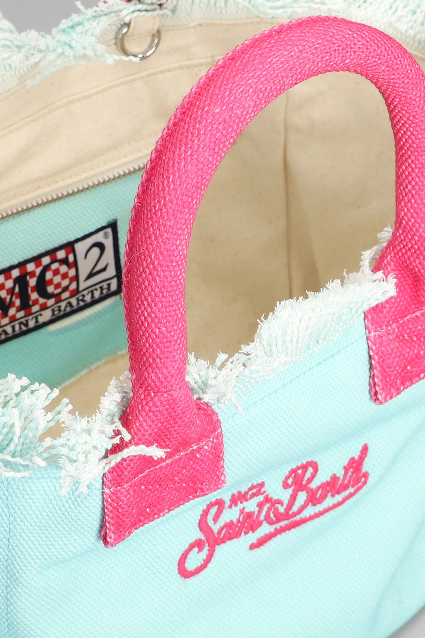 Colette Tote in cyan cotton - Image 4