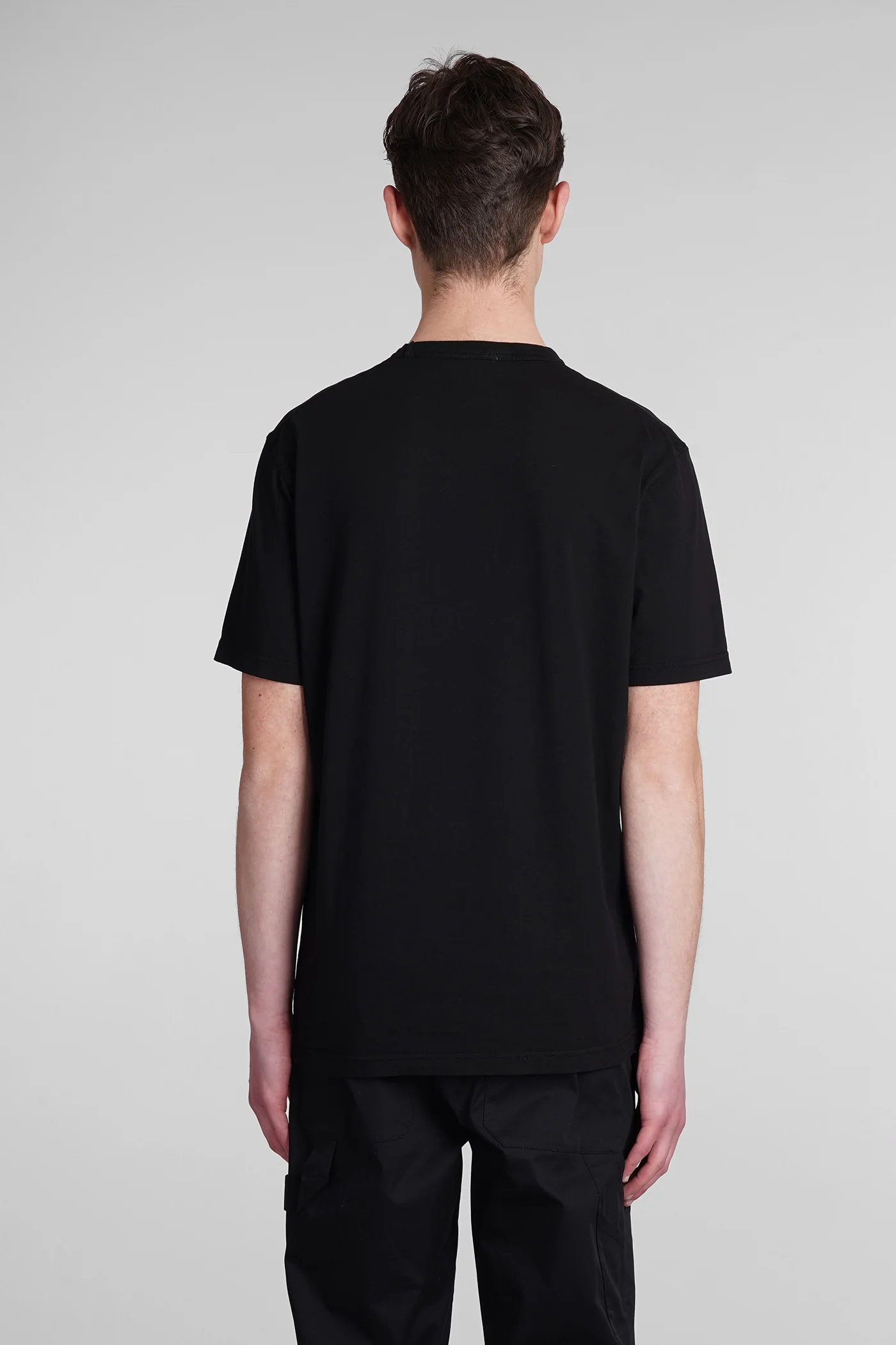 Dover T-Shirt in black cotton - Image 3