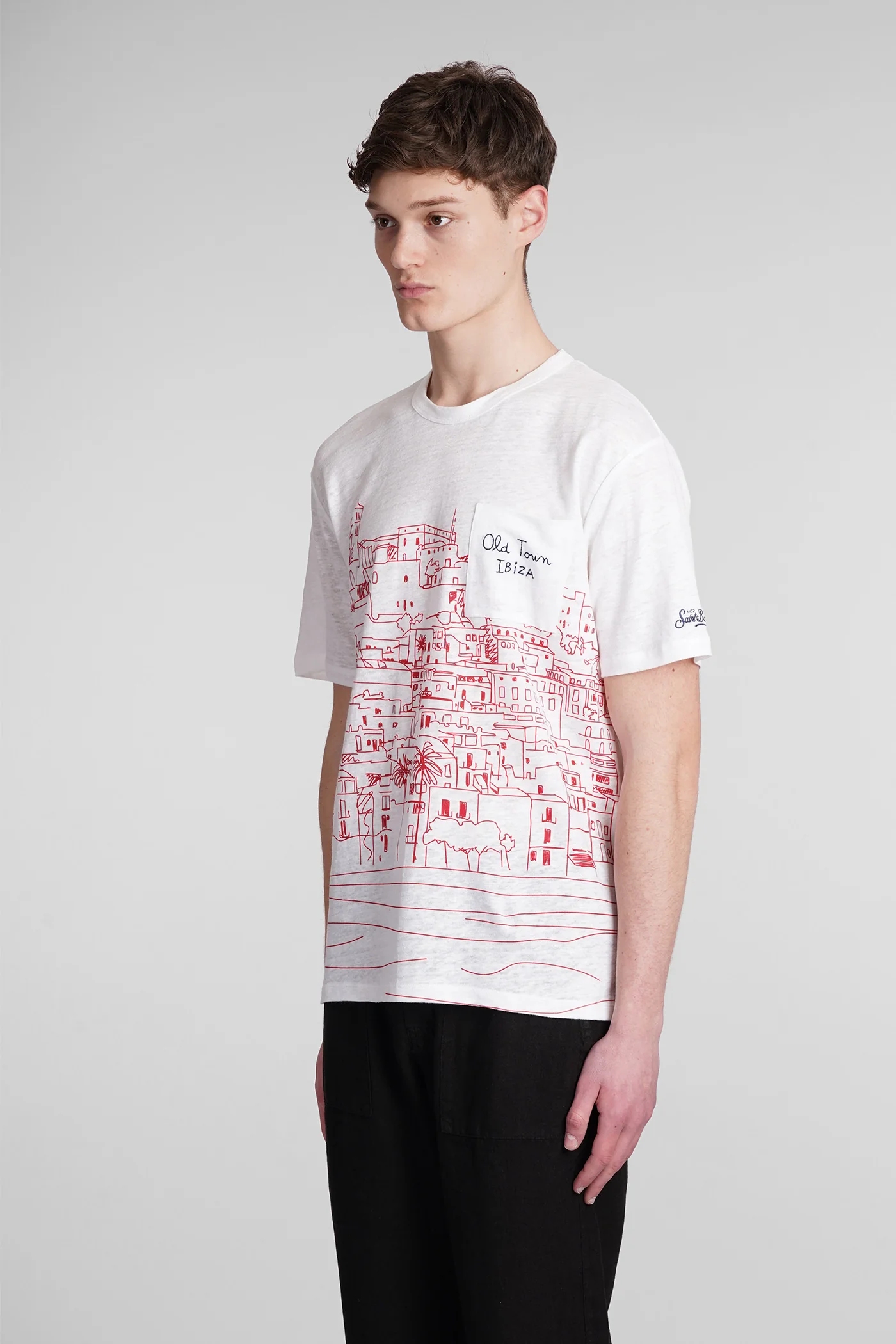 Ecstasea T-Shirt in white linen - Image 4