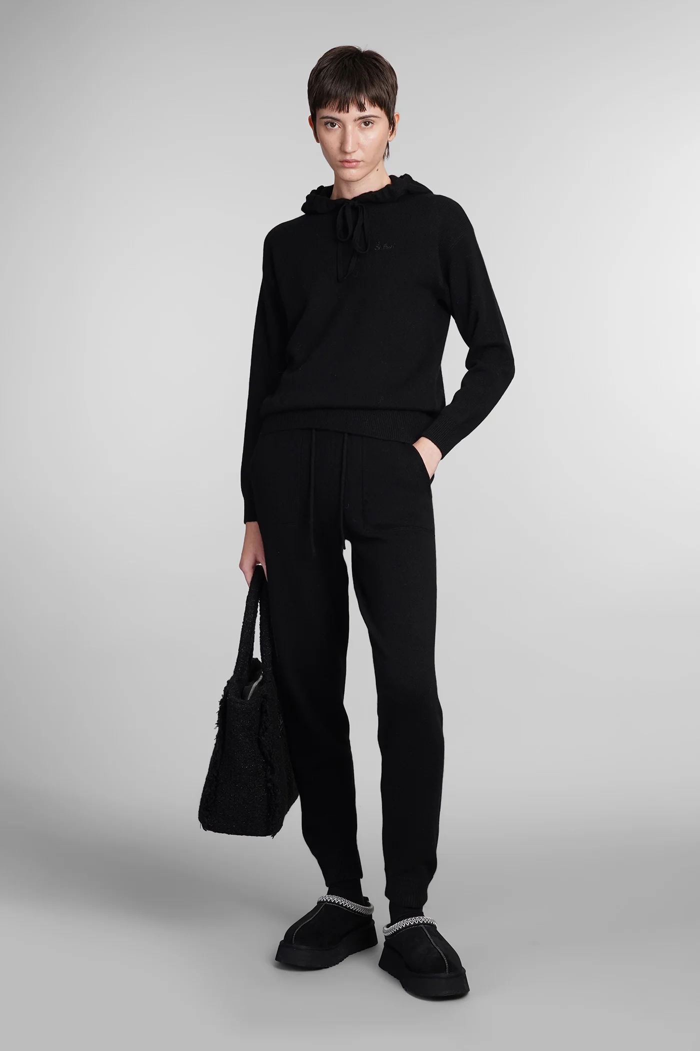 Elide Knitwear in black wool - Image 2