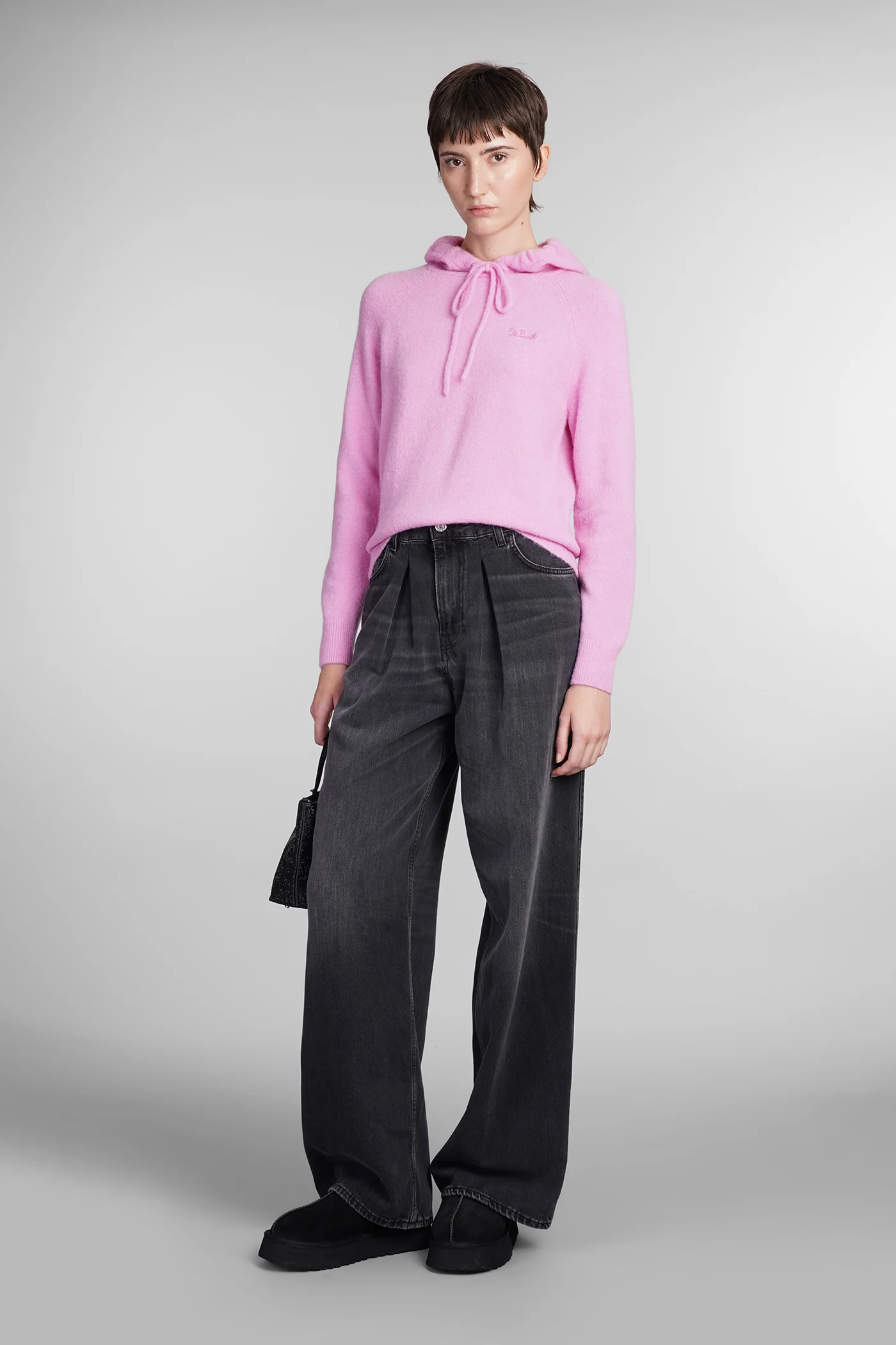Elide Knitwear in rose-pink wool - Image 2