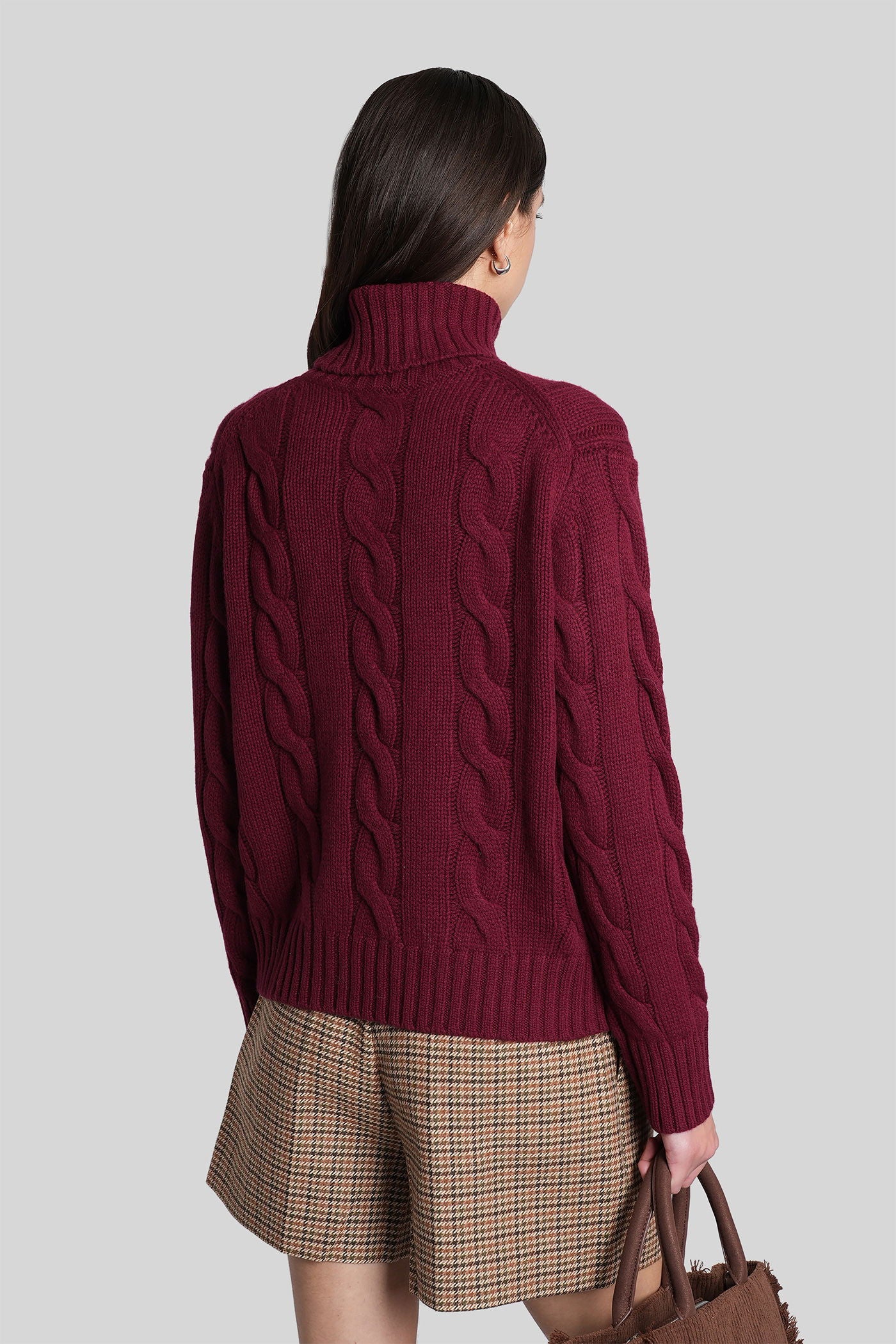 Fantine wool Knitwear in bordeaux wool - Image 3