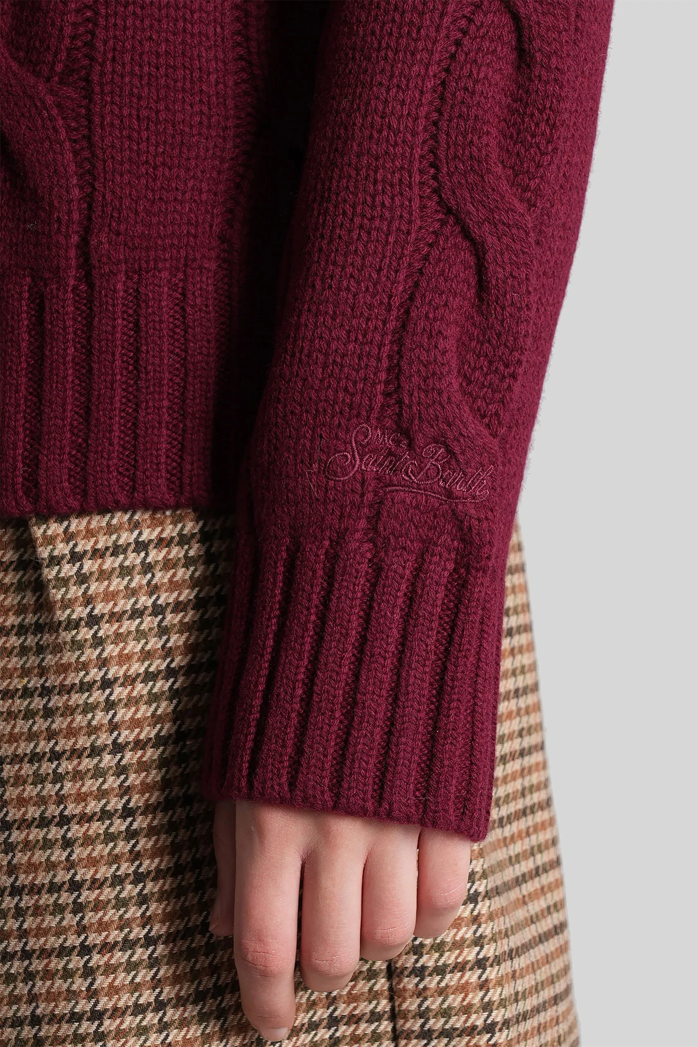 Fantine wool Knitwear in bordeaux wool - Image 5