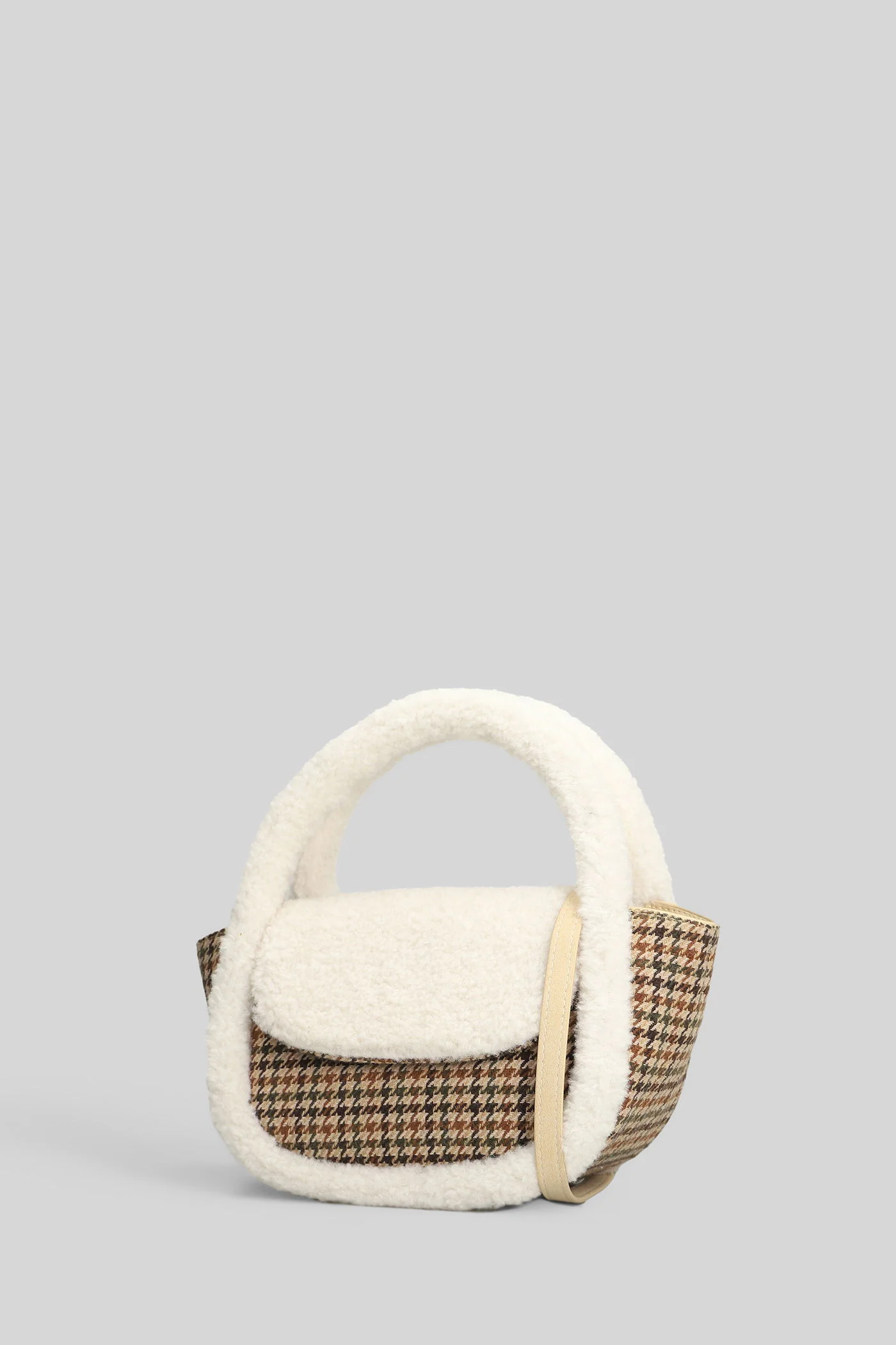 Gilda mutton suede Hand bag in beige wool - Image 2