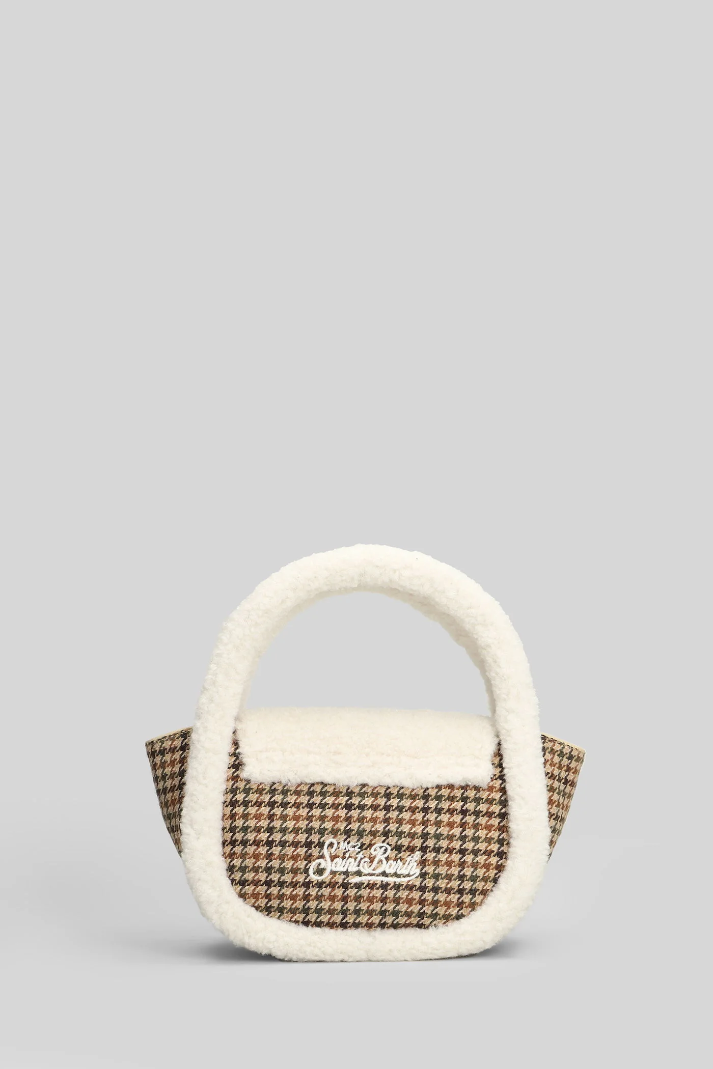 Gilda mutton suede Hand bag in beige wool - Image 3