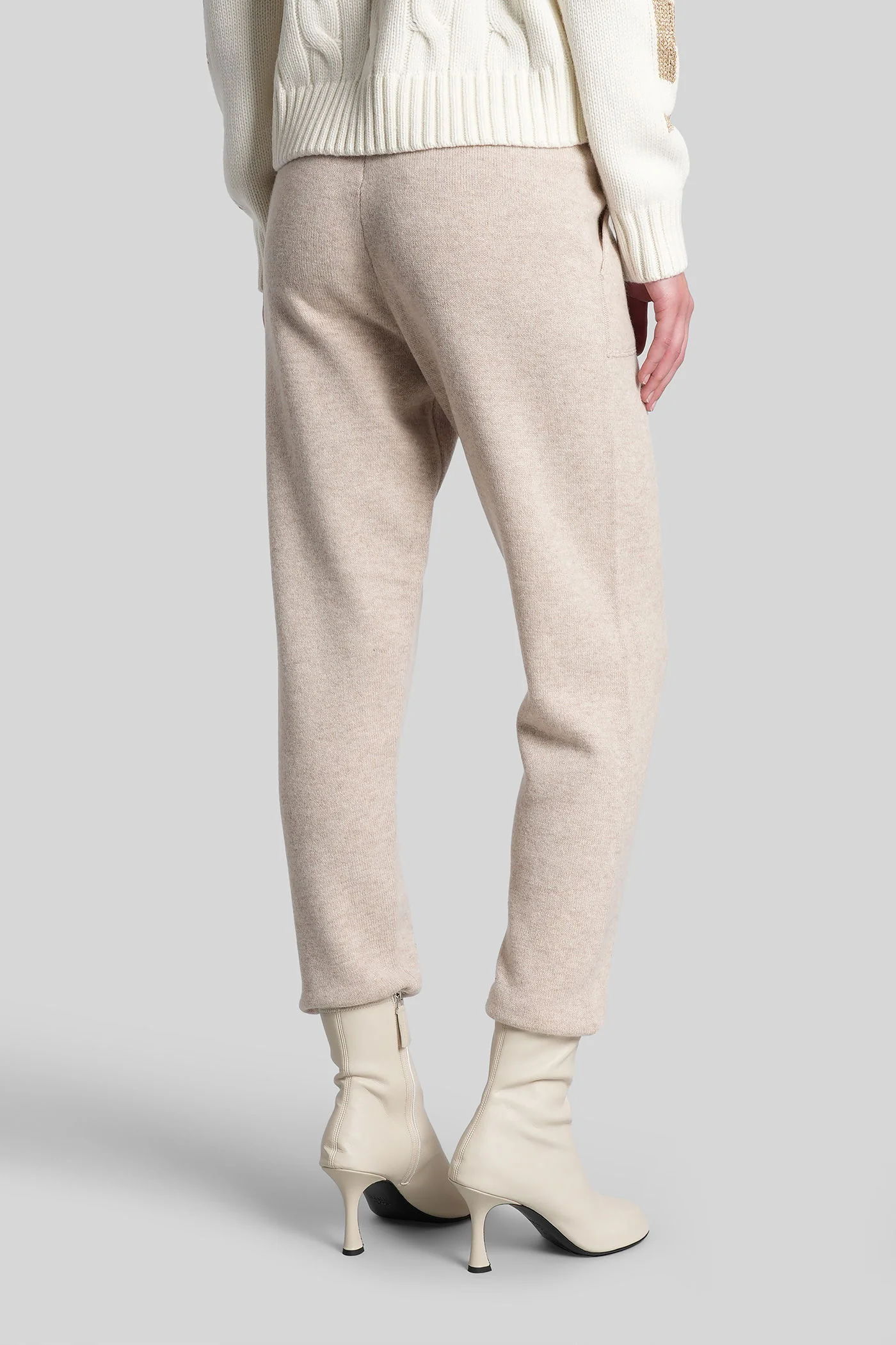 Grenelle wool Pants in beige wool - Image 3