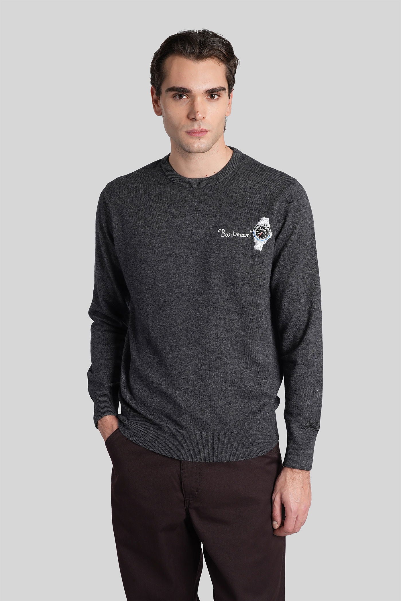 Heron light embry Knitwear in grey wool