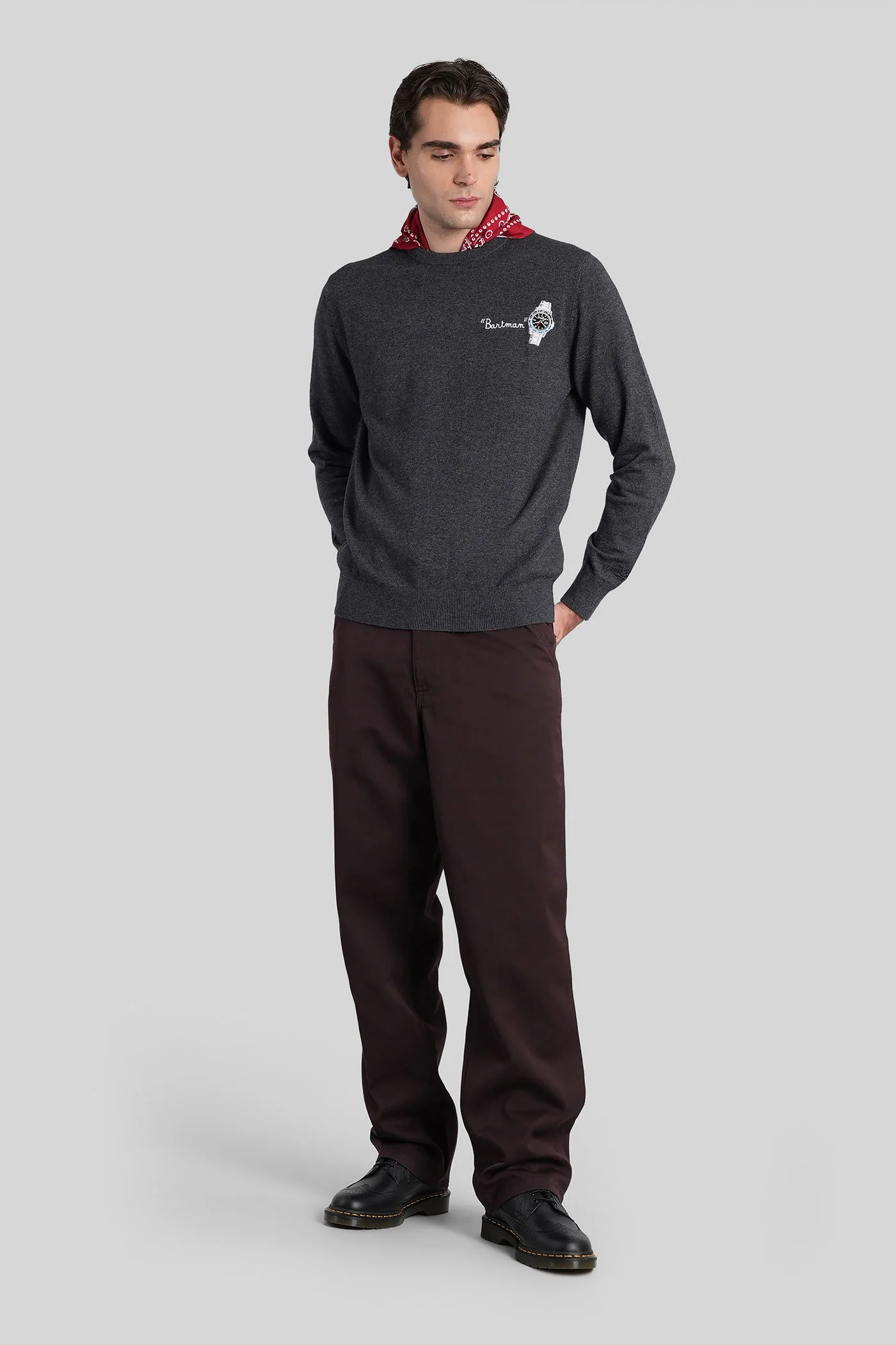 Heron light embry Knitwear in grey wool - Image 2