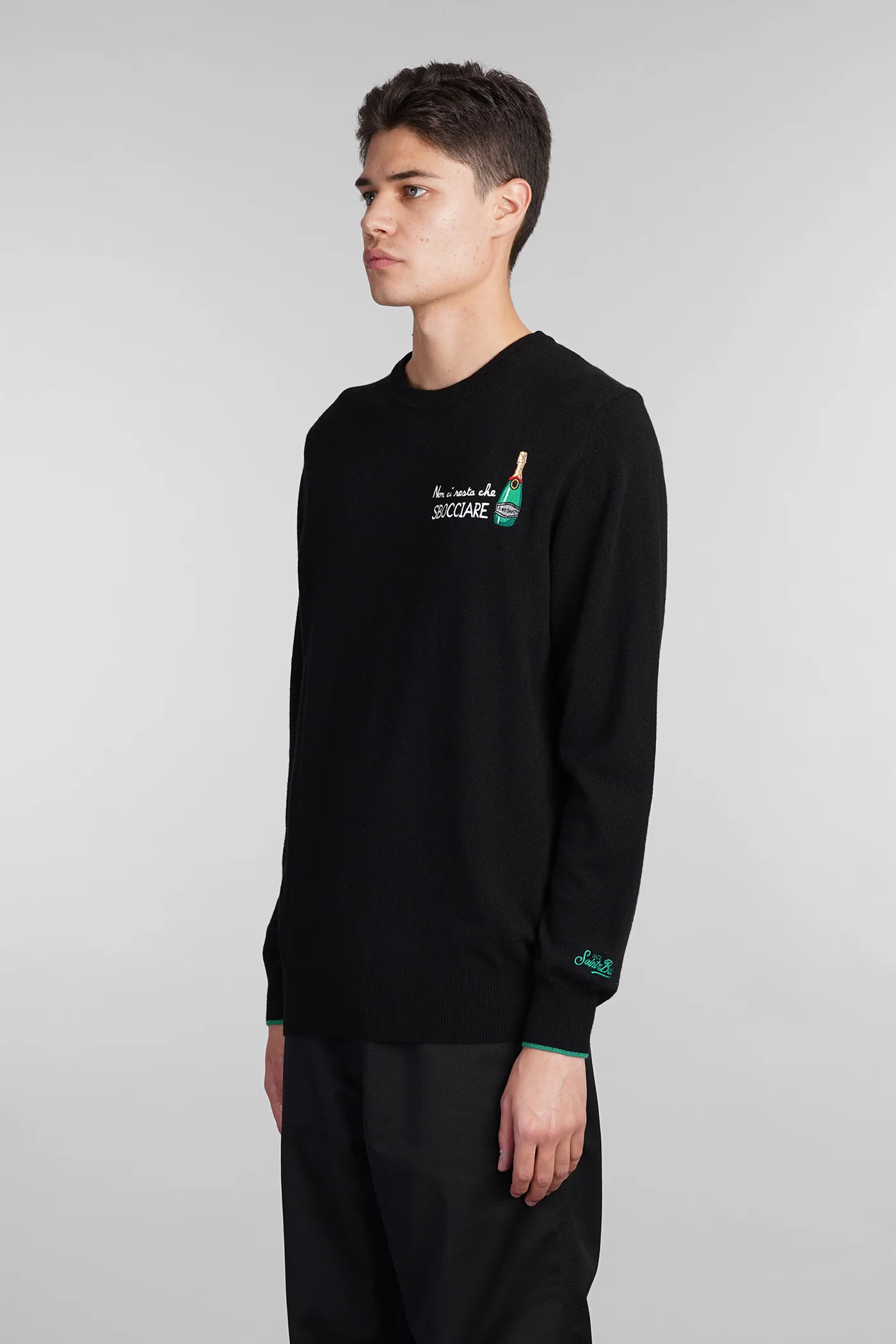 Heron light Knitwear in black wool - Image 4