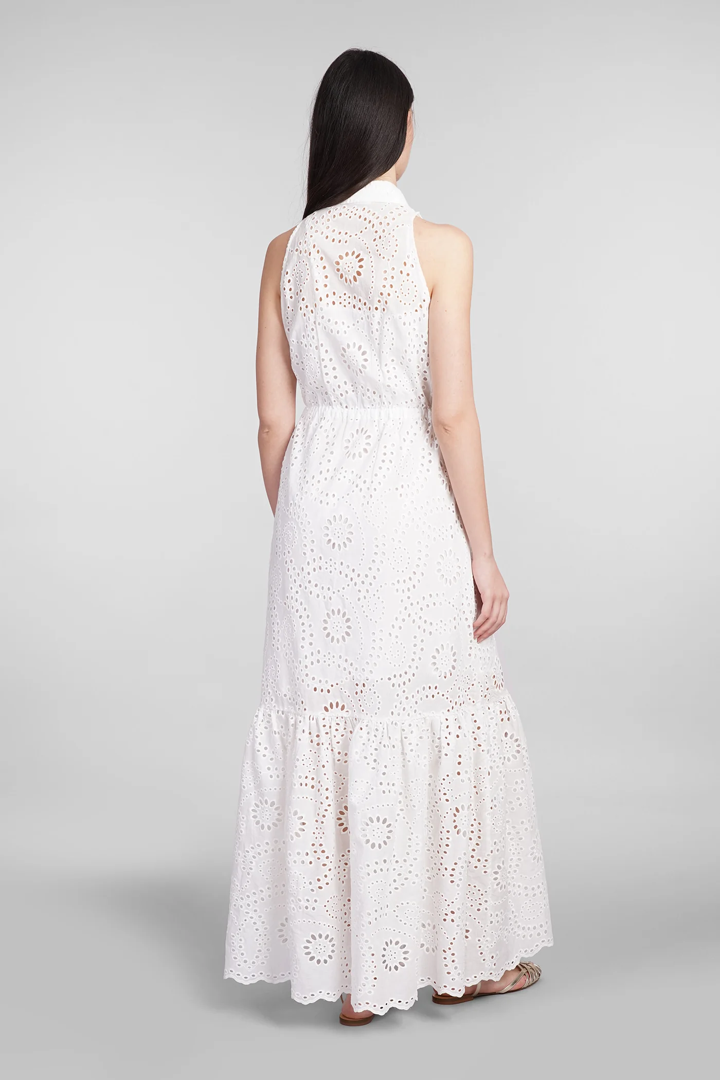 Ida Dress woman  in white cotton - Image 3