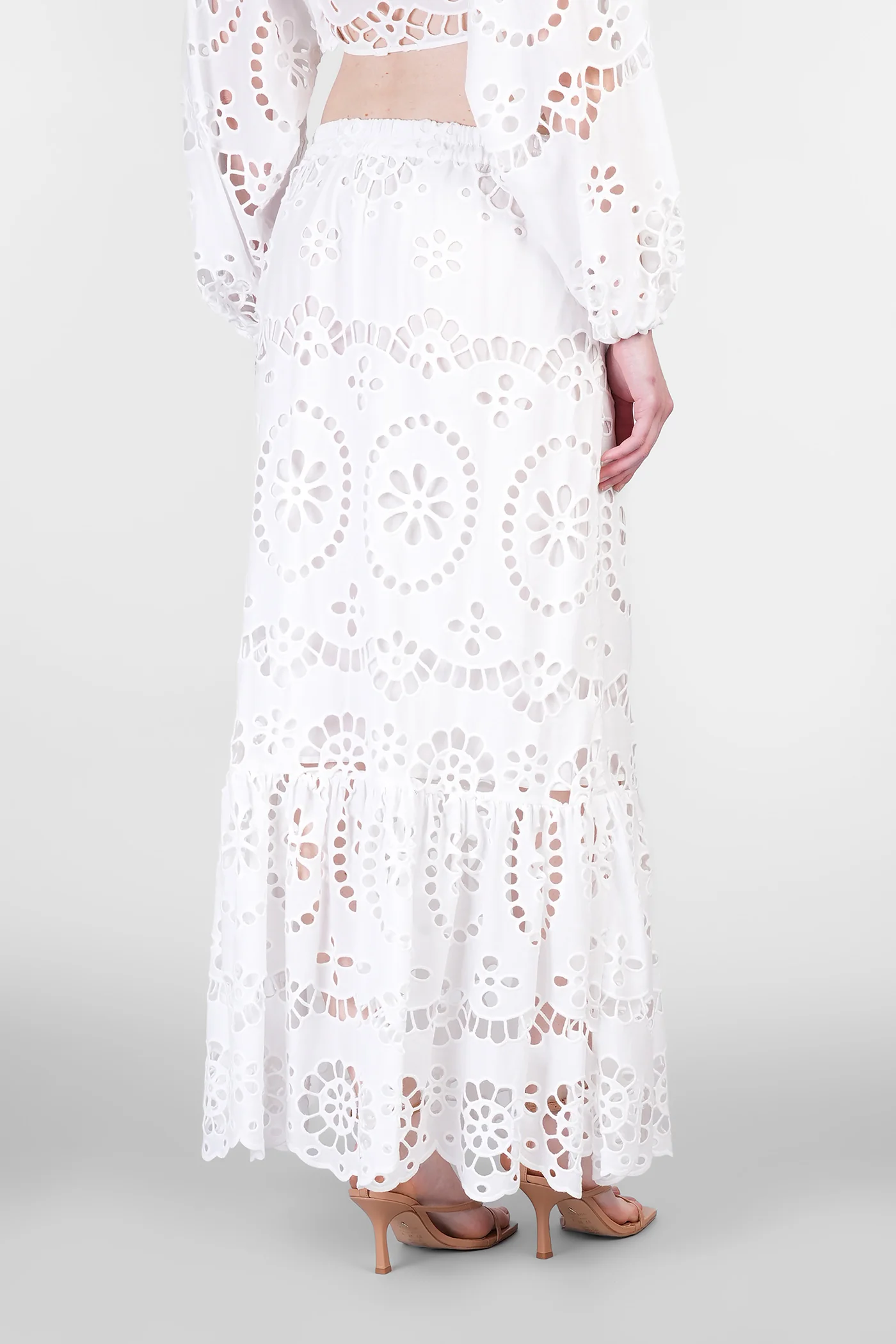 Jenny Skirt in white cotton - Image 3