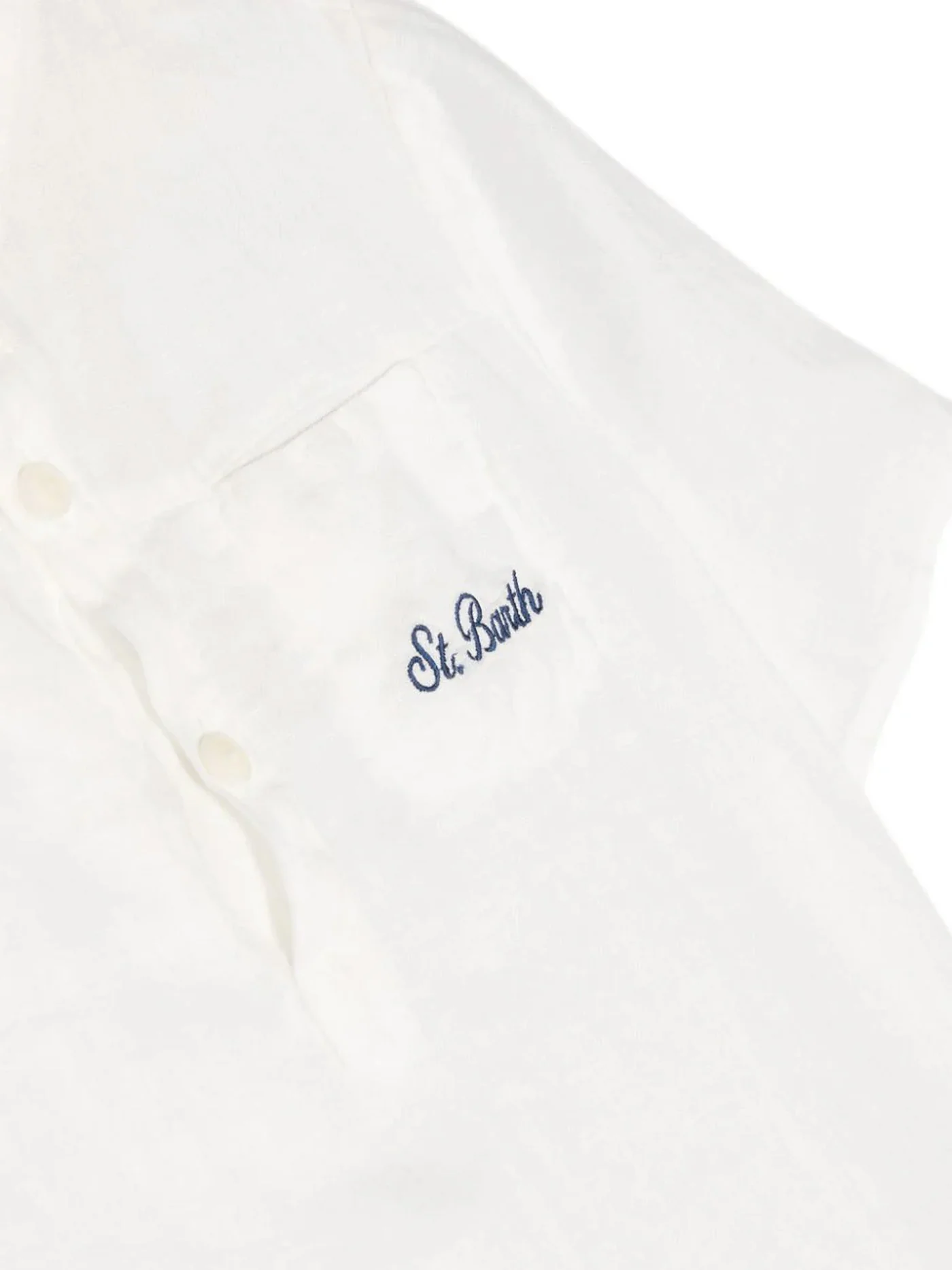 Antiparos Shirt in white linen - Image 3