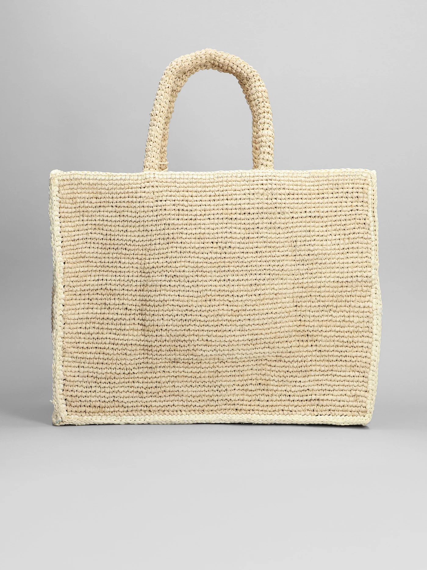 Colette raffia Hand bag in beige raffia - Image 3