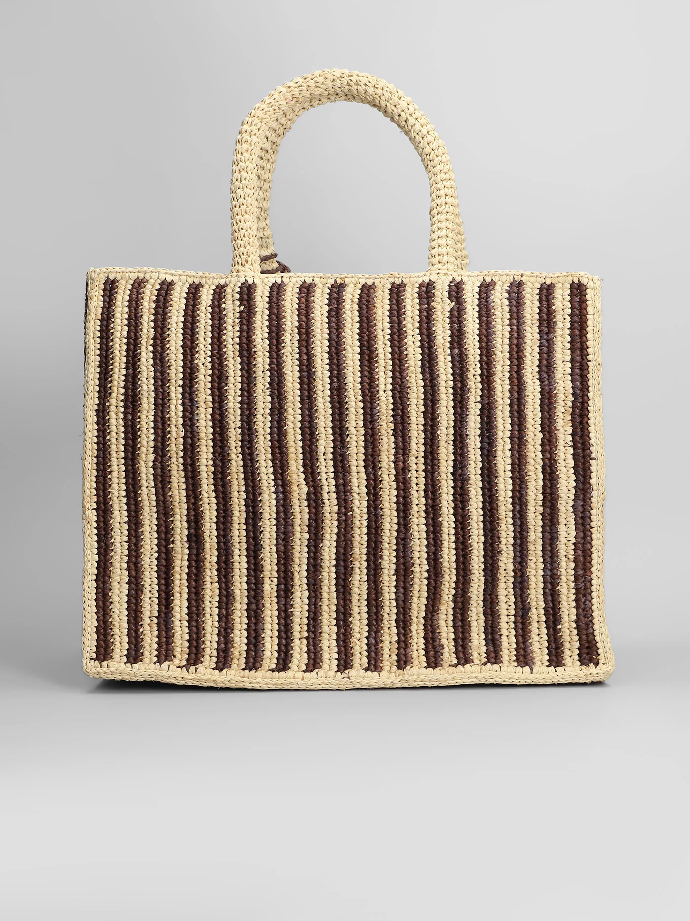 Colette raffia Tote in beige raffia - Image 3