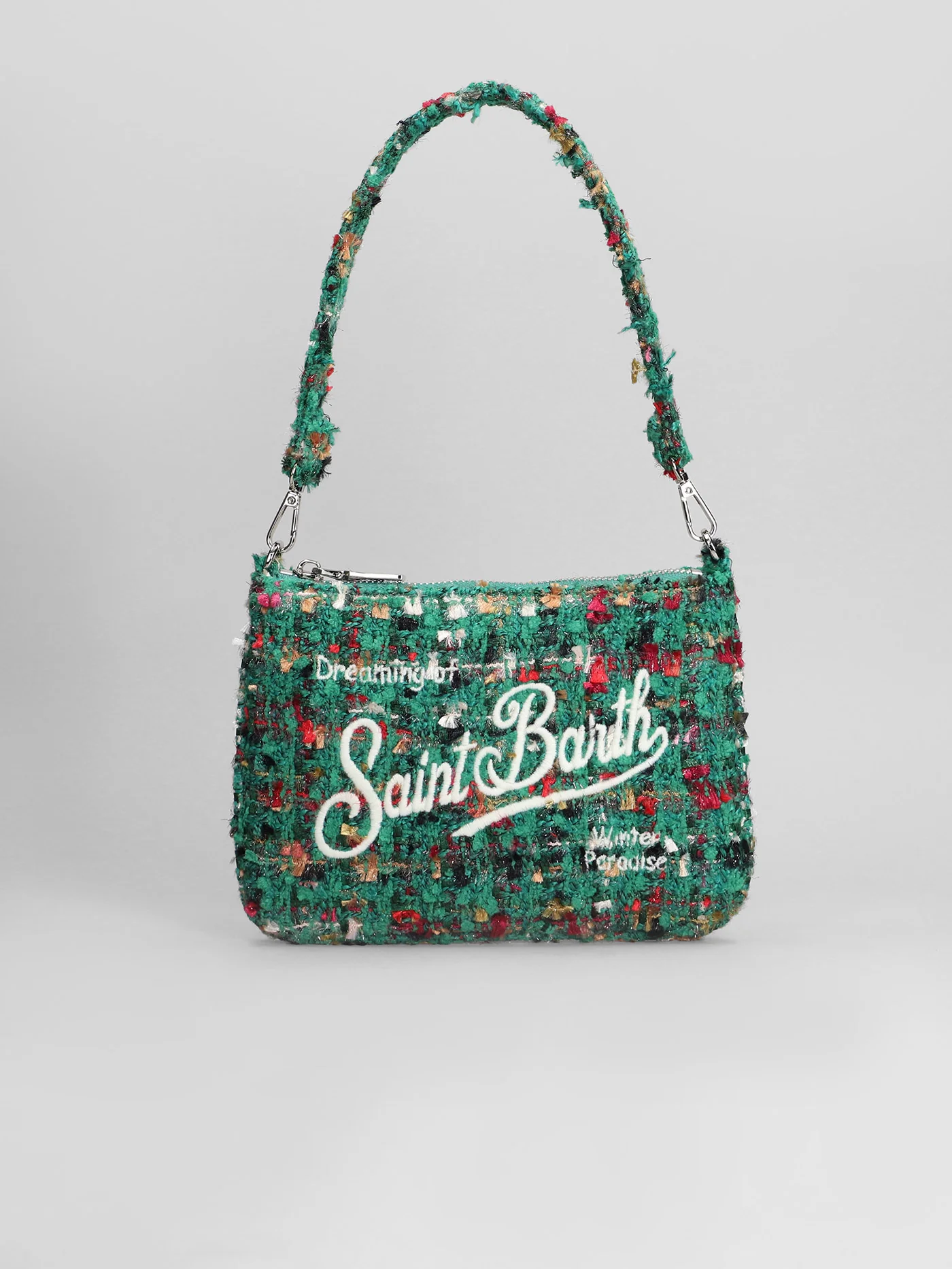 Parisienne mini w Clutch in green polyester