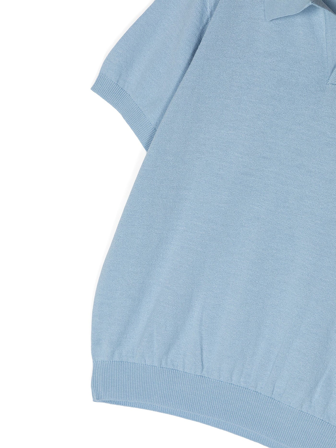 Sloan jr Polo in cyan cotton - Image 3