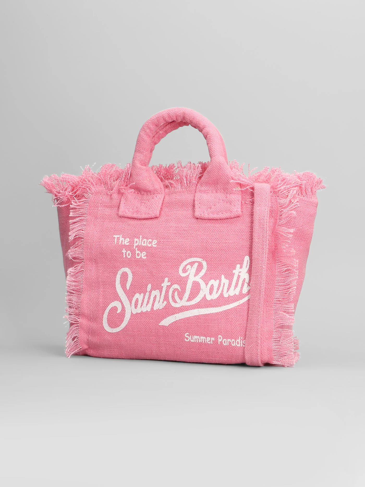 Vanity mini linen Tote in rose-pink linen - Image 2
