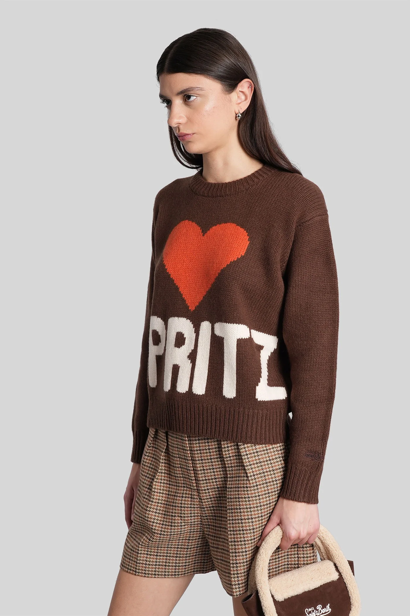 Kyla Knitwear in brown wool - Image 4