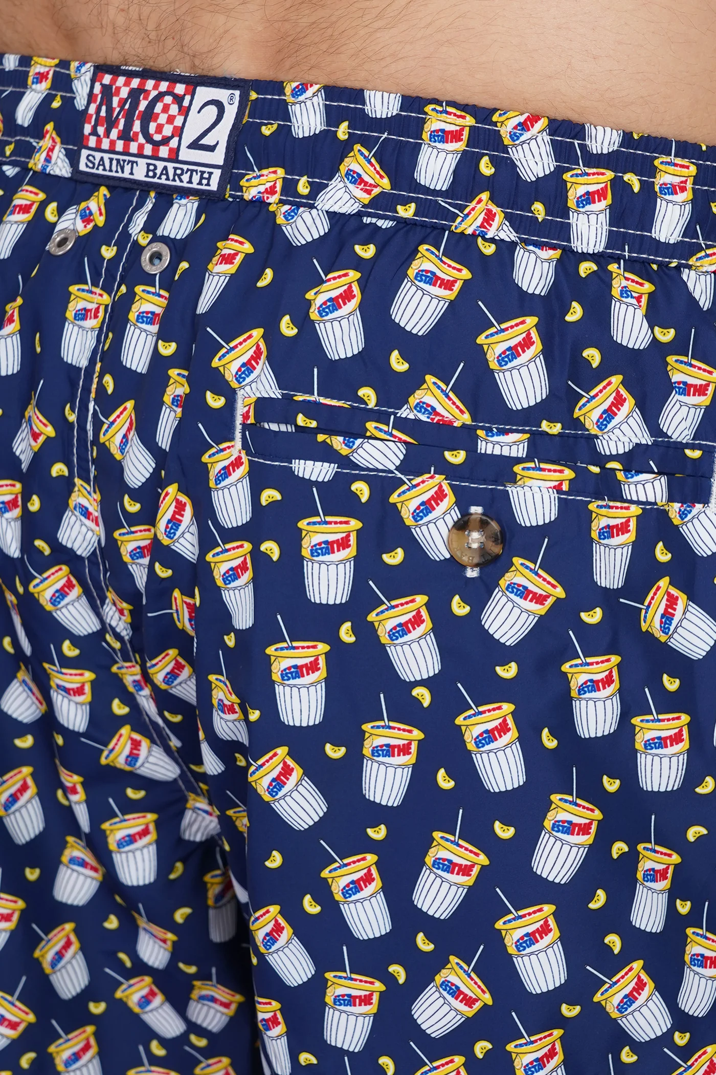 Lighting micro fanta Beachwear in blue polyester - Image 4