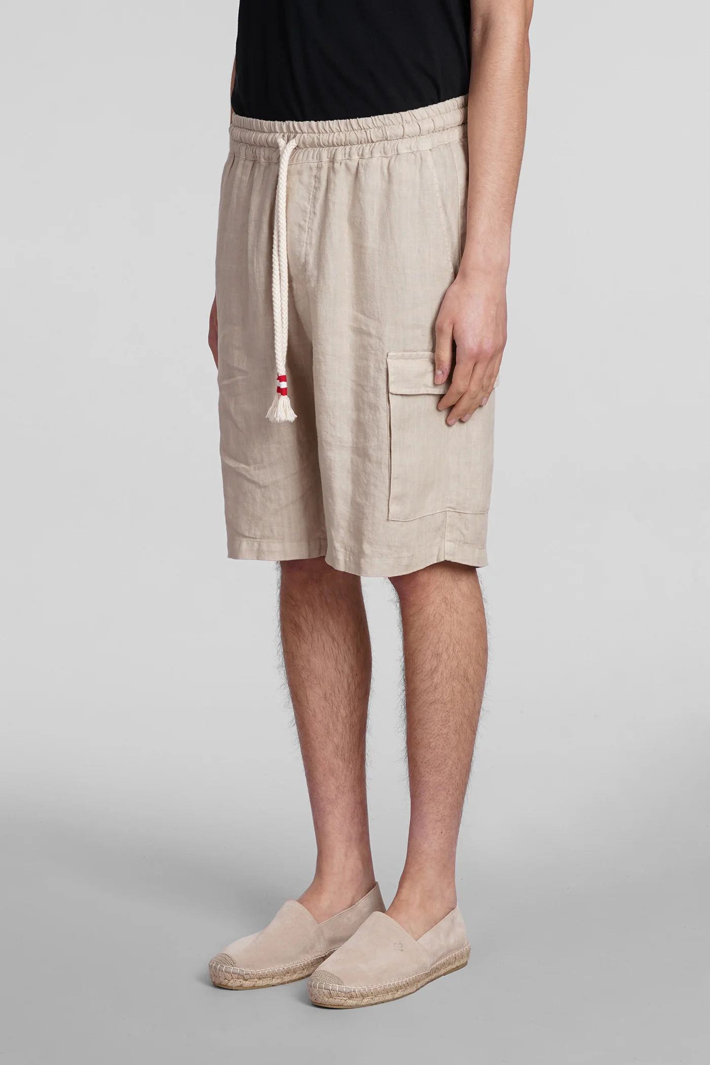 Marseille Shorts in beige linen - Image 4