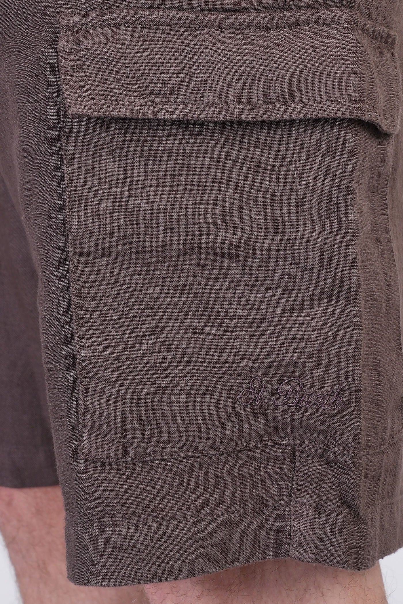 Marseille Shorts in brown linen - Image 5
