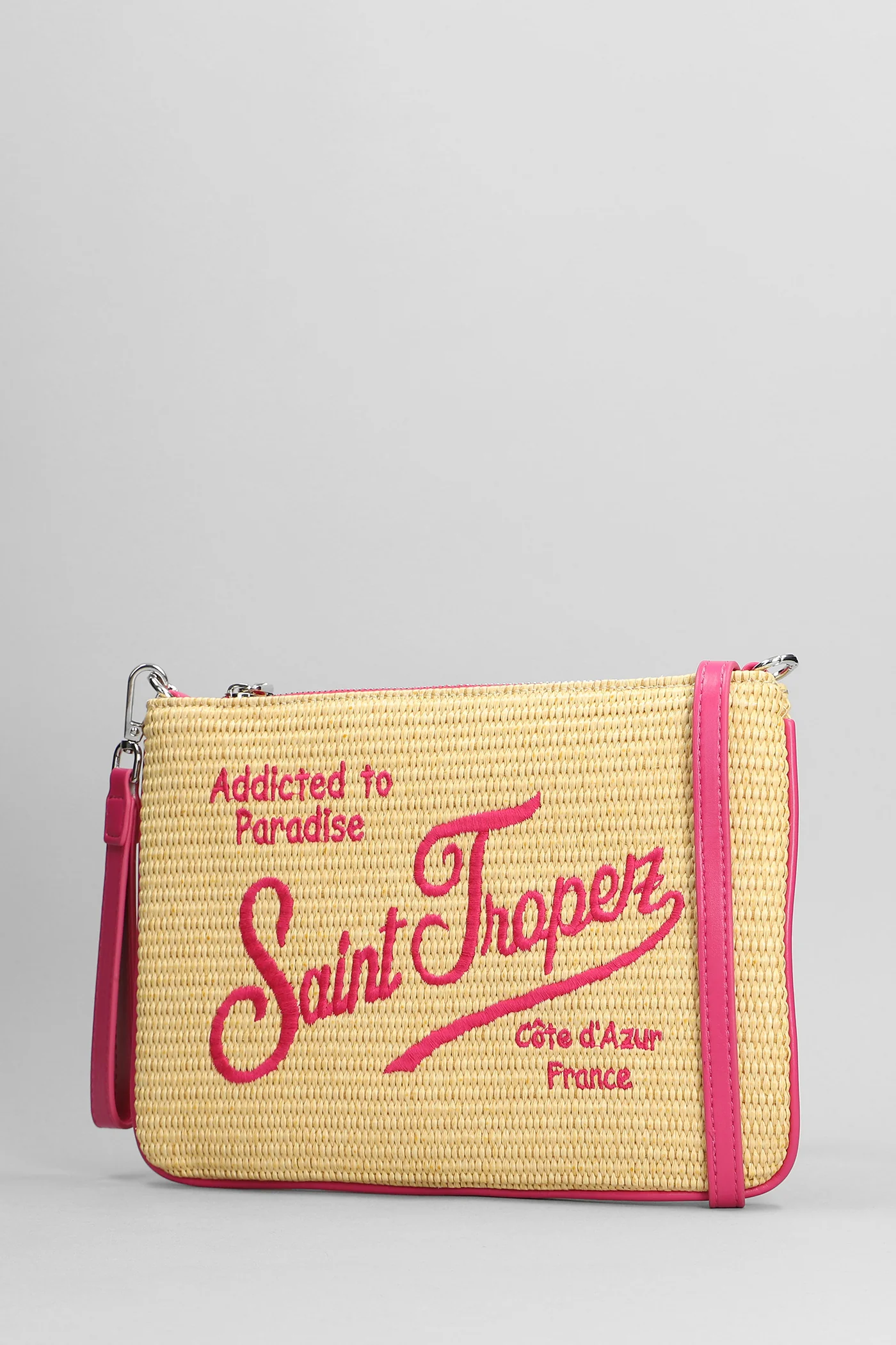 Parisienne straw Clutch in beige raffia - Image 2