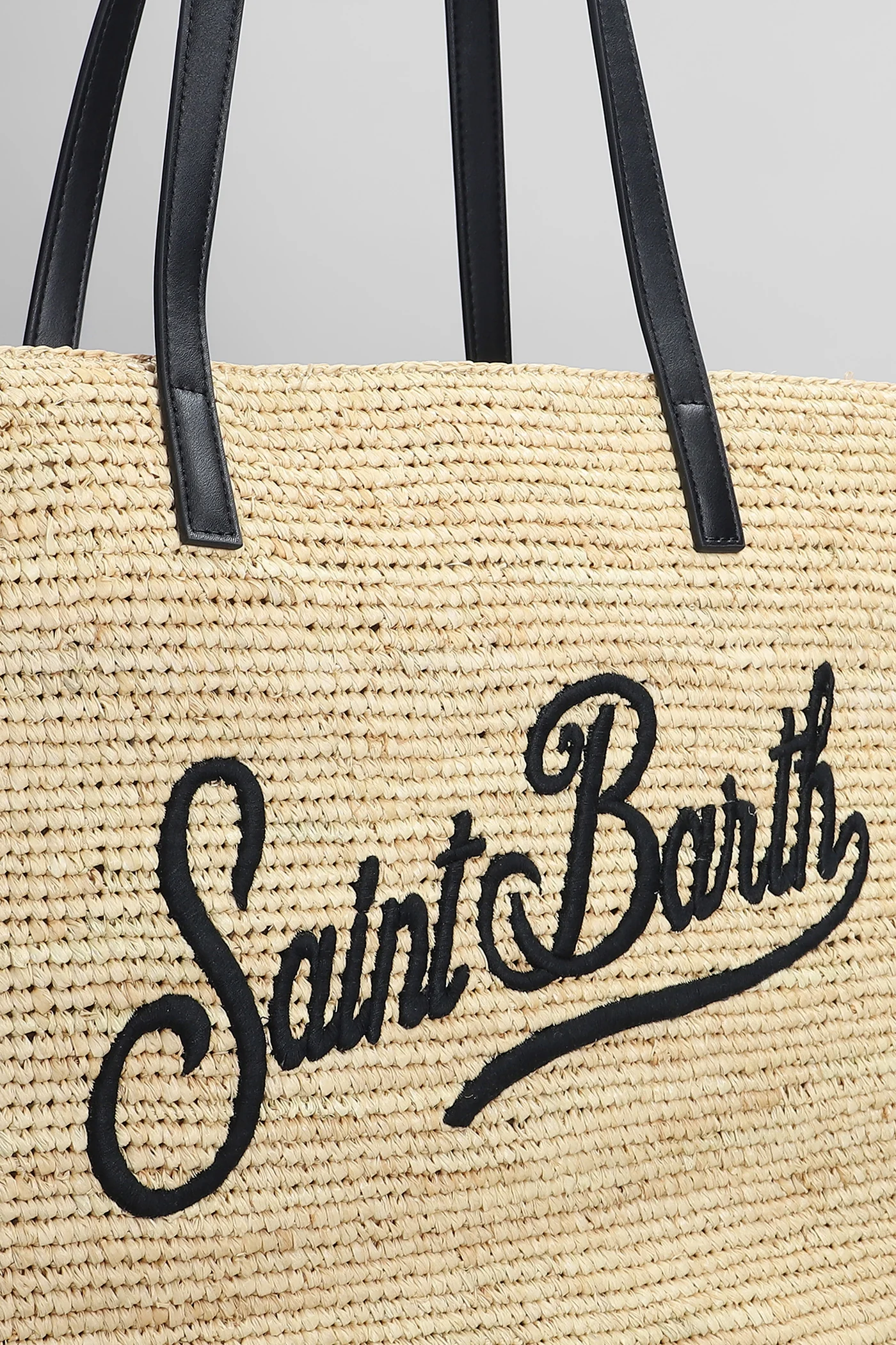 Raffia city Tote in beige raffia - Image 4