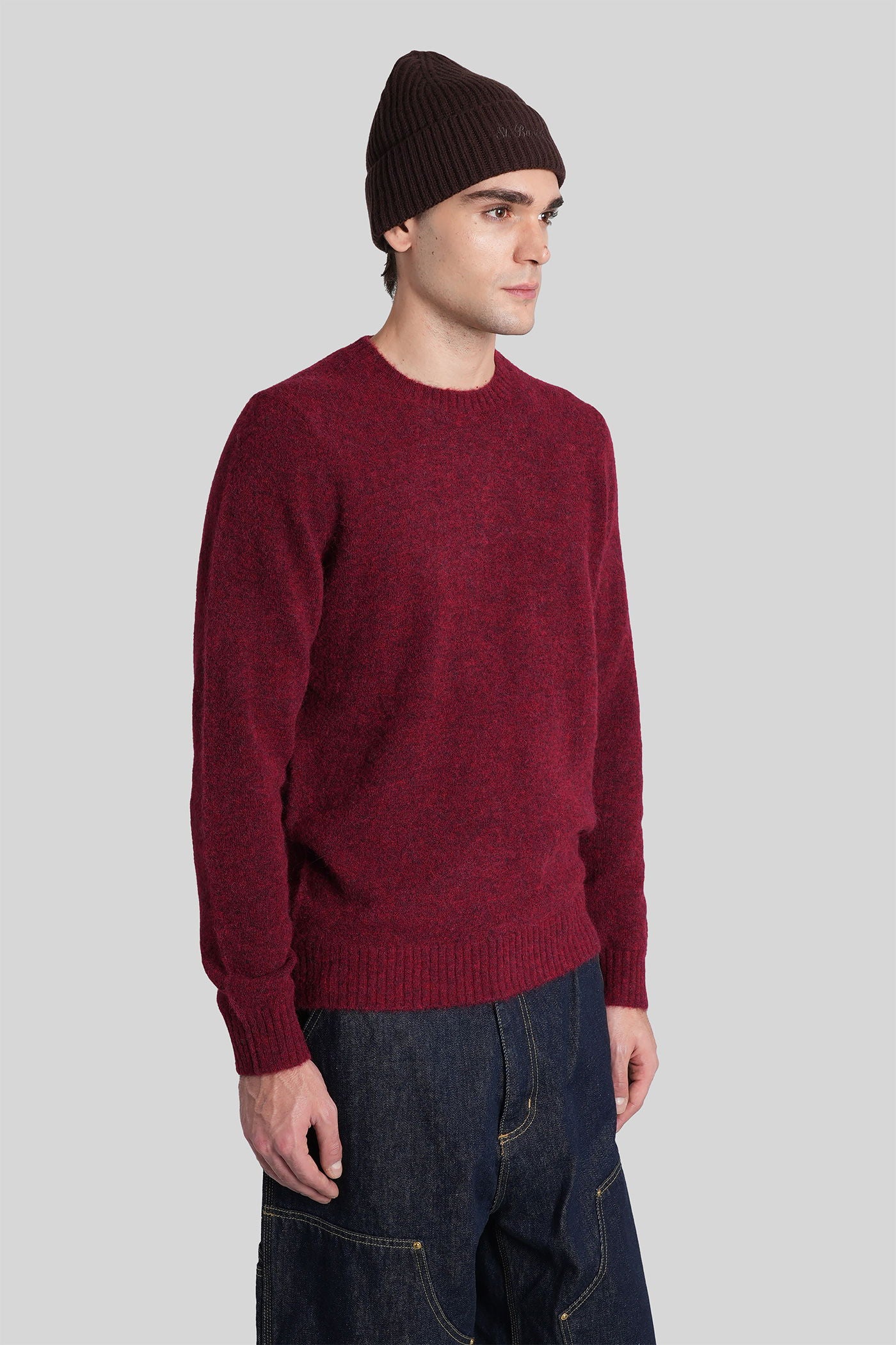 Regent Knitwear in bordeaux Alpaca - Image 4