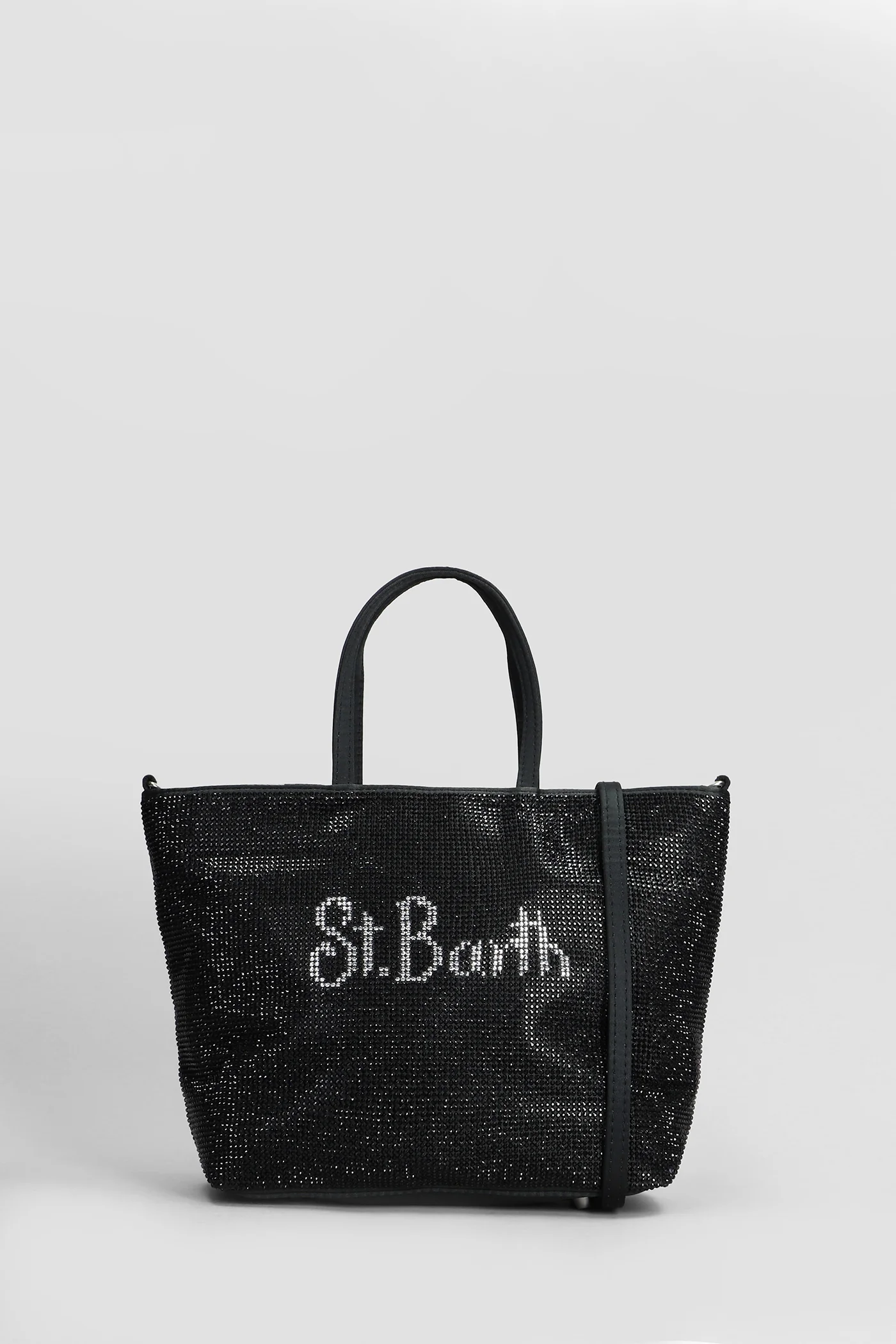 Strass mini bag Tote in black polyester