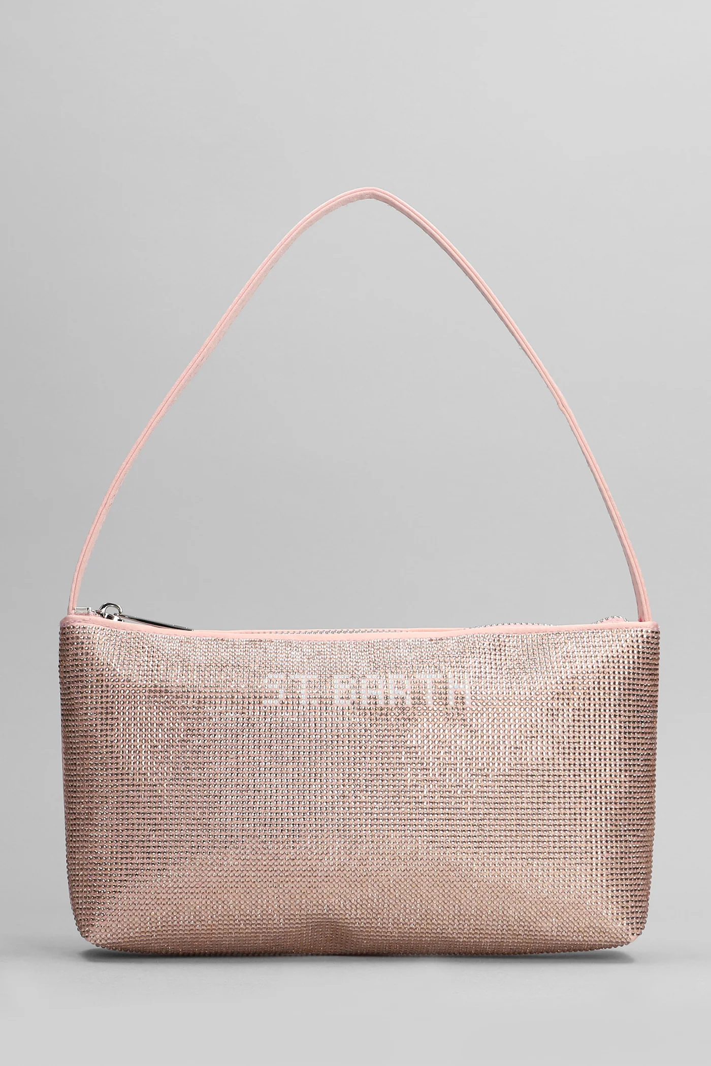 Strassy Shoulder bag in rose-pink polyester