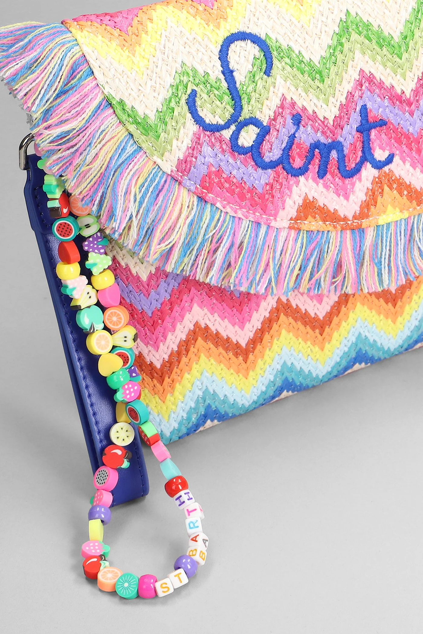 Straw Clutch in multicolor raffia - Image 4