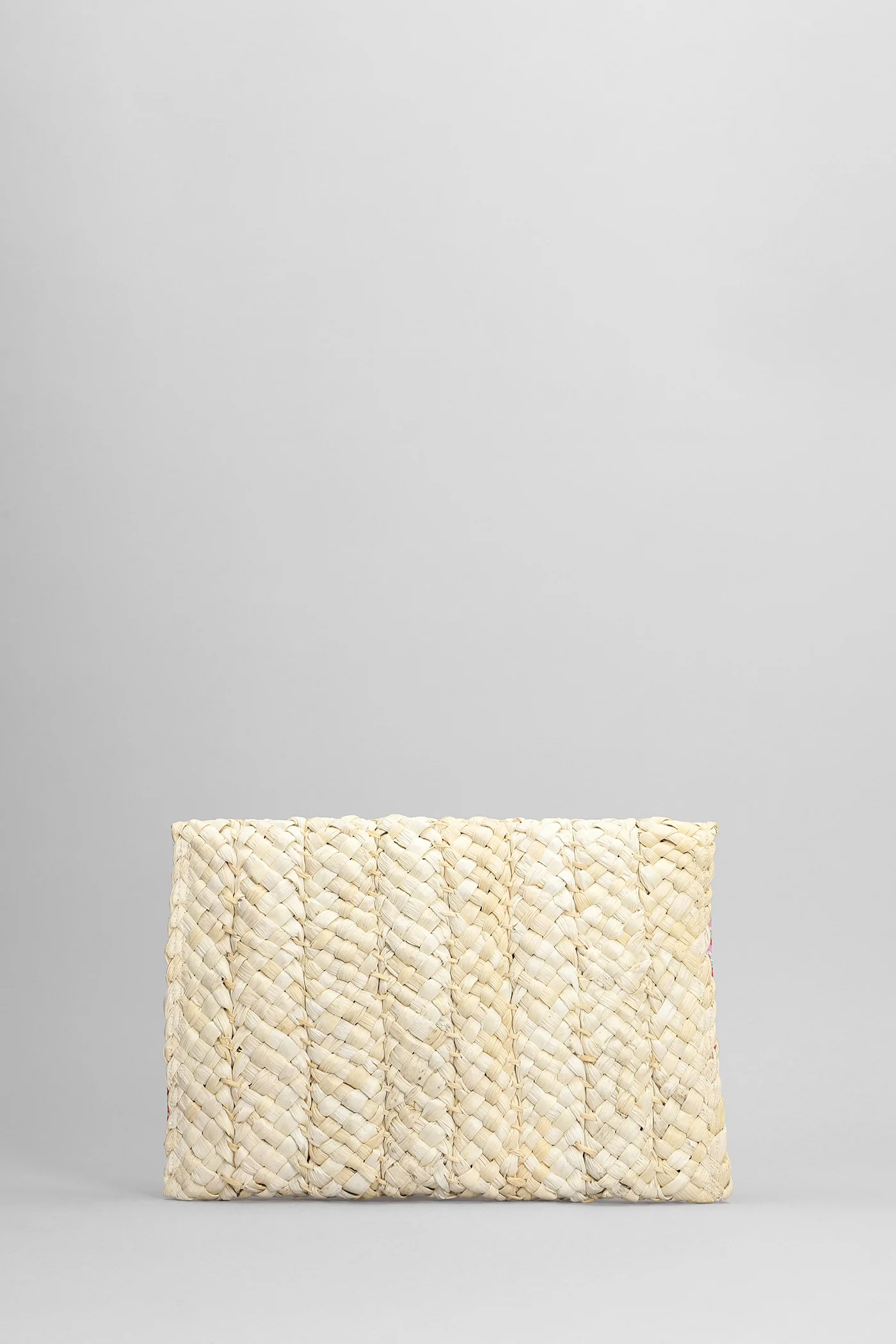 Straw envelpe Clutch in beige raffia - Image 11