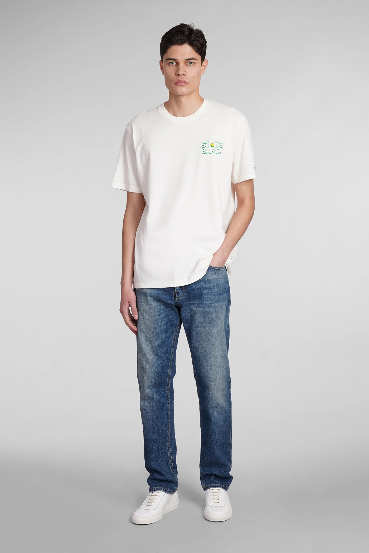 Tshirt man T-Shirt in beige cotton - Image 2