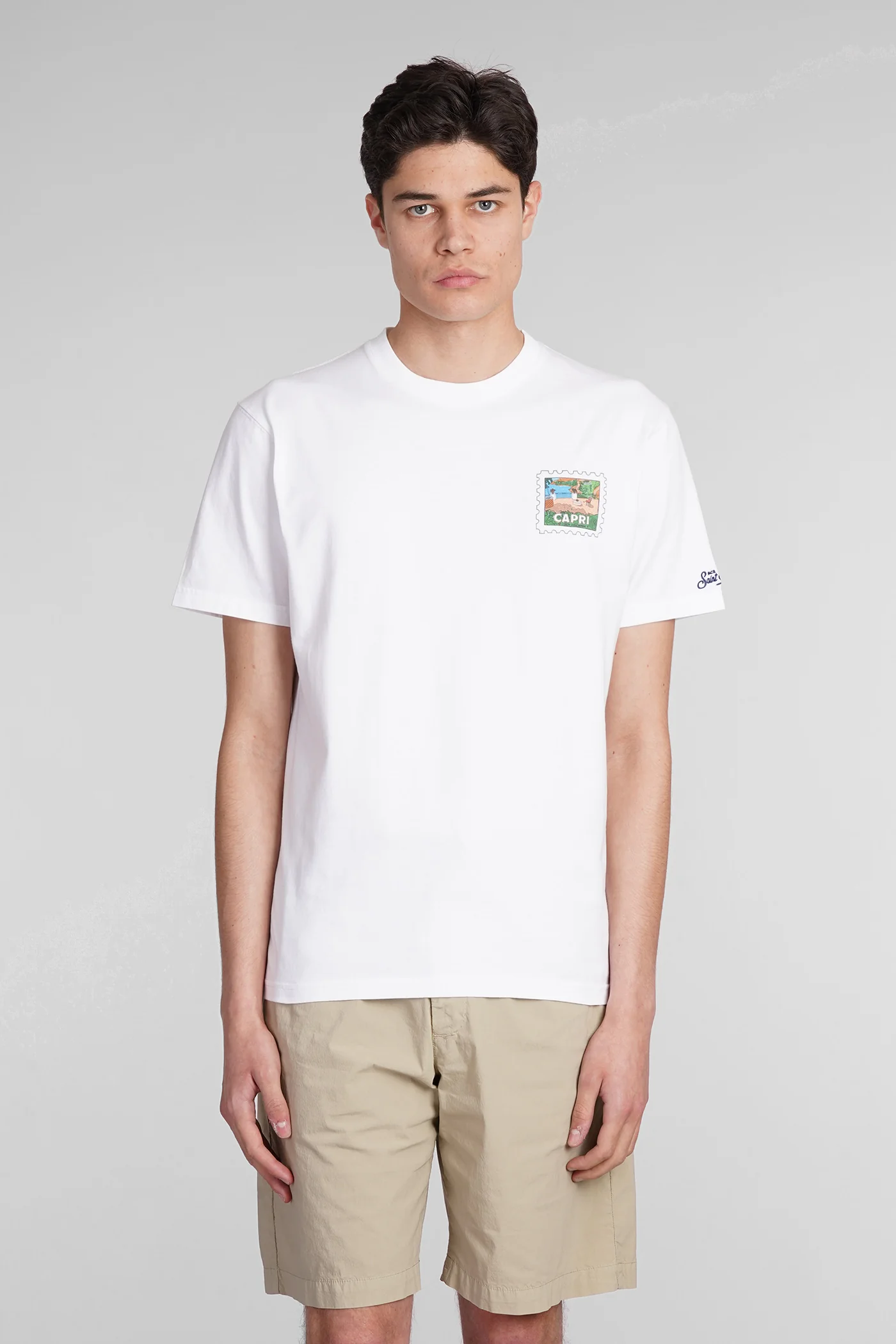 Tshirt man T-Shirt in white cotton