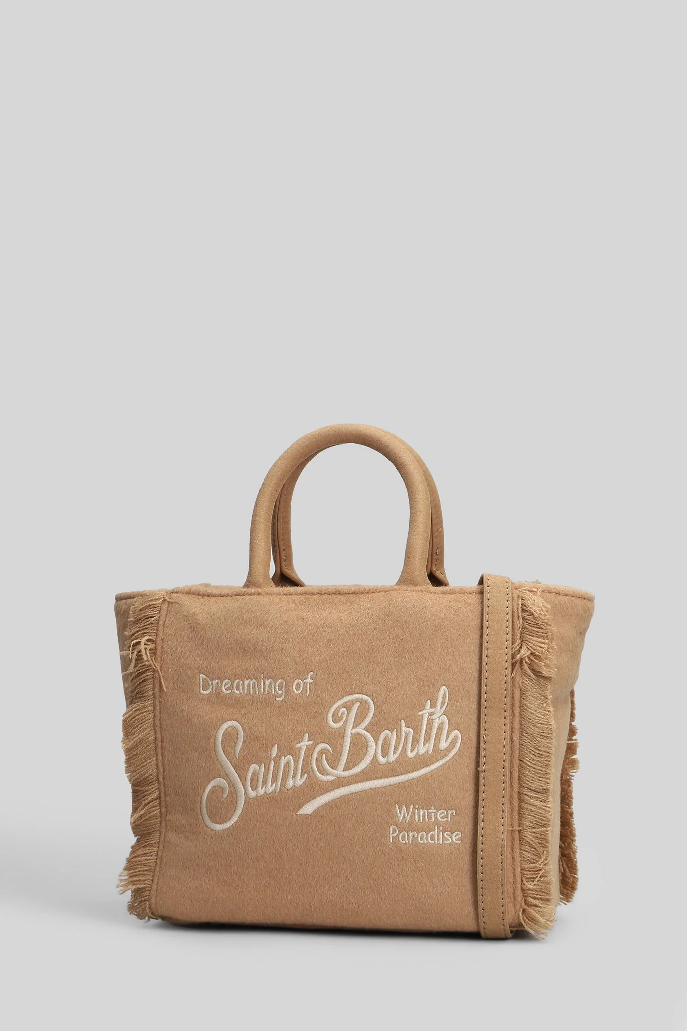 Vanity mini felt Tote in Camel polyester - Image 2