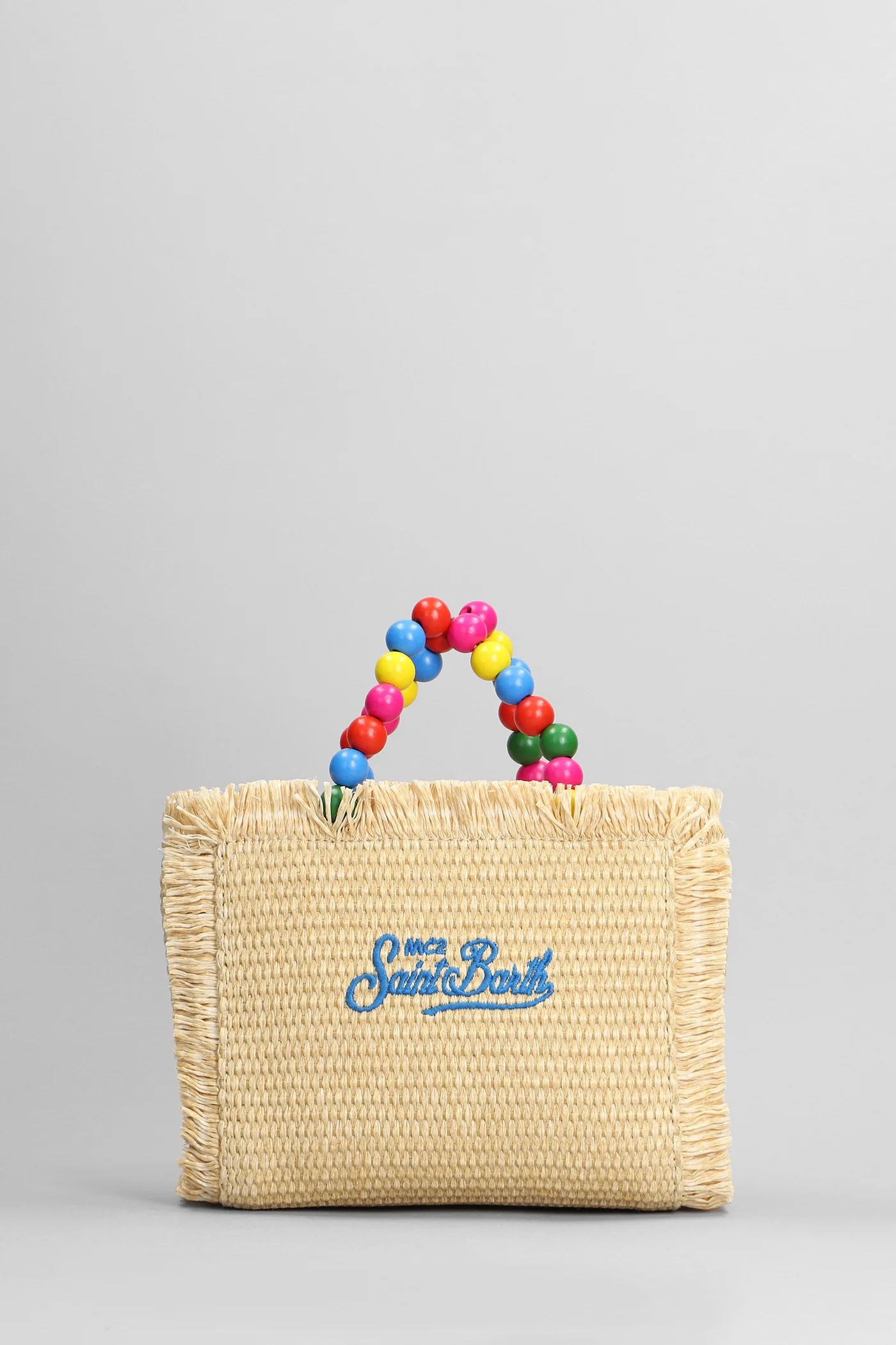 Vanity mini straw n Tote in beige raffia - Image 3