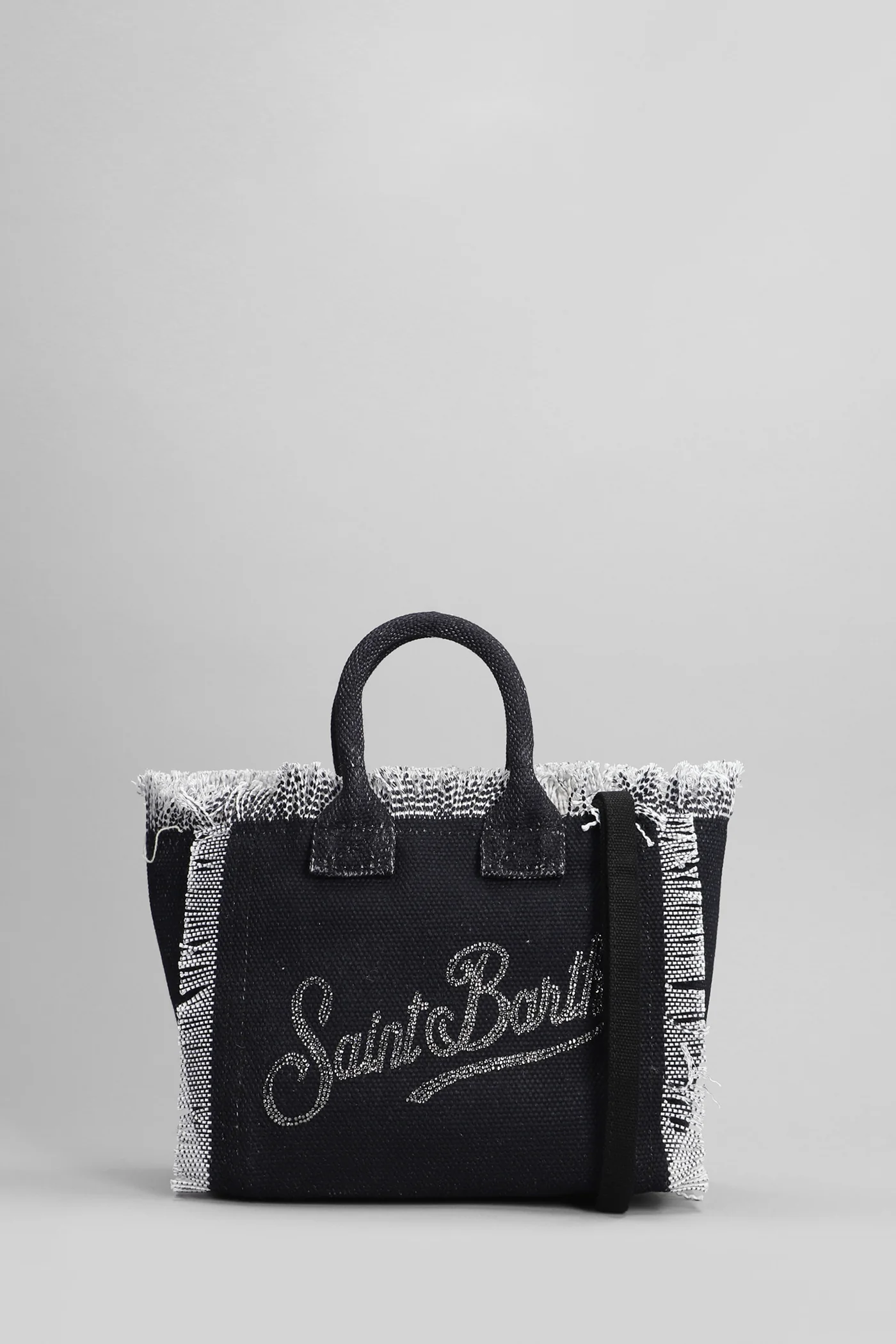 Vanity mini Tote in black cotton