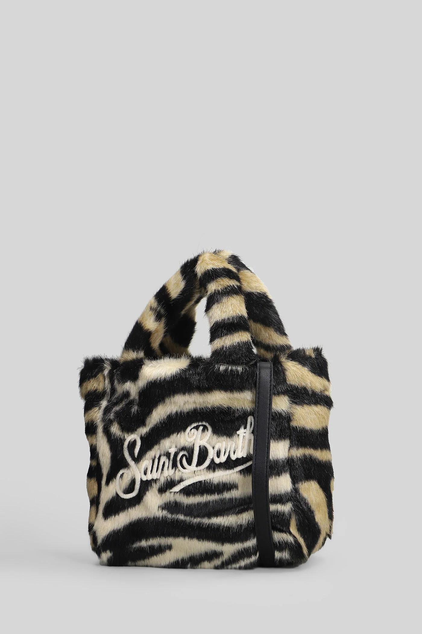 Vanity minisoft fur Tote in black acrylic - Image 2