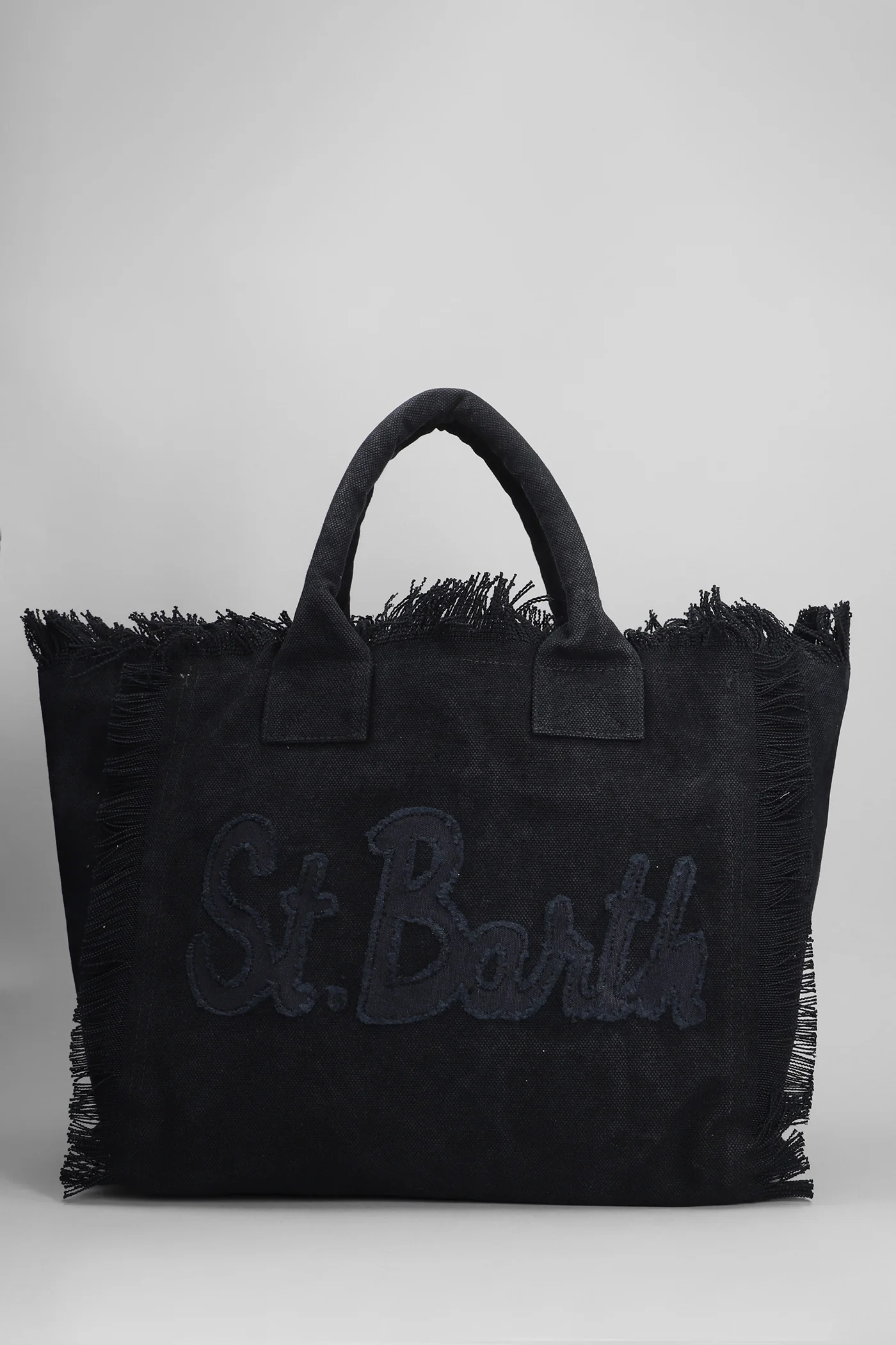 Vanity Patch Tote in black cotton - Image 3
