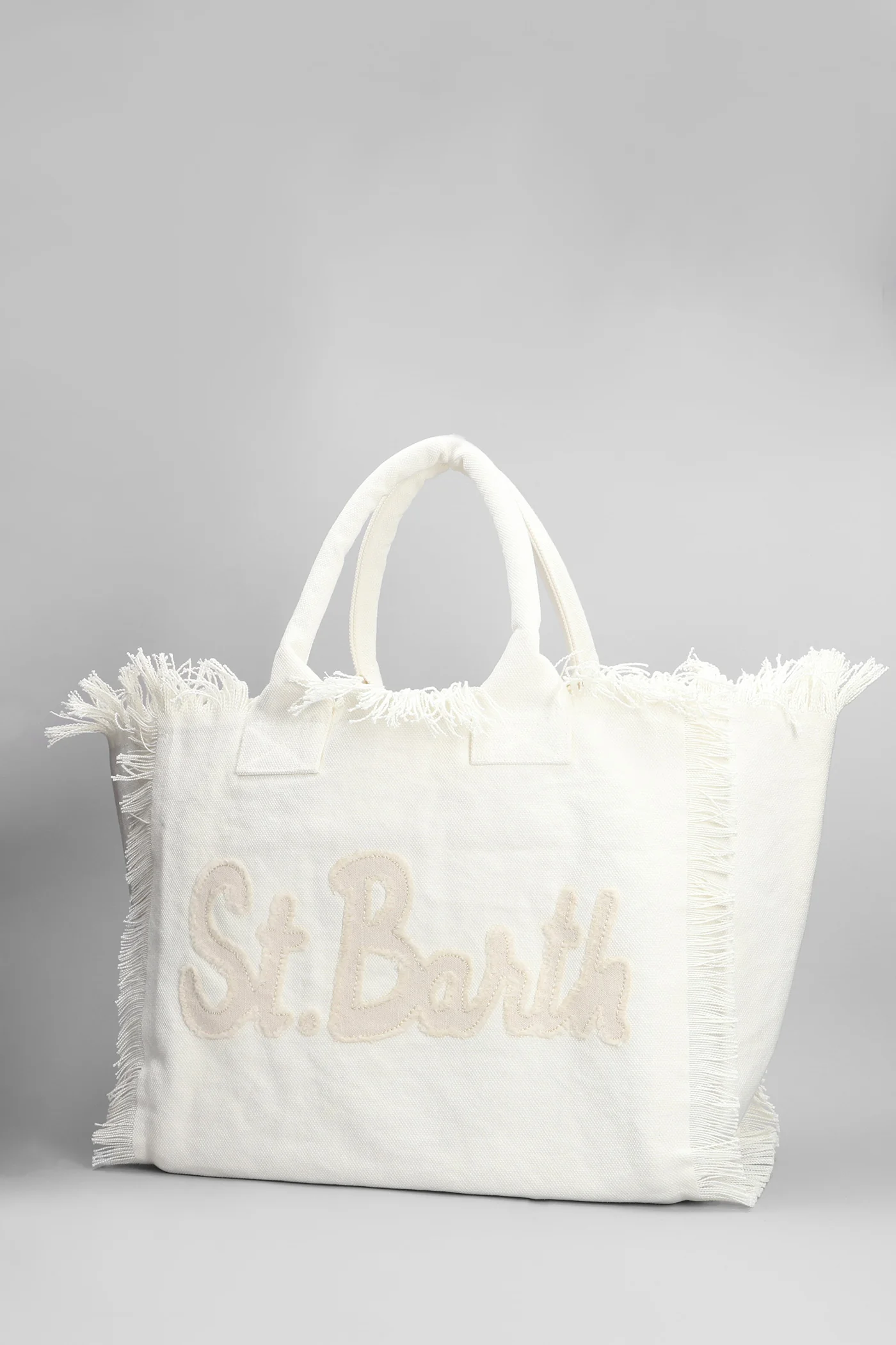 Vanity patch Tote in white cotton - Image 2
