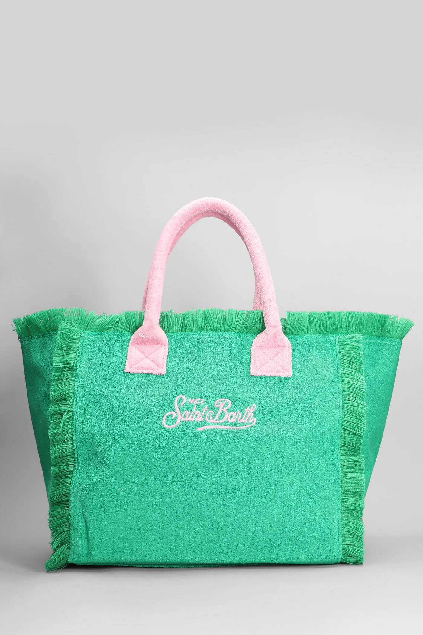 Vanity sponge Tote in green cotton - Image 3